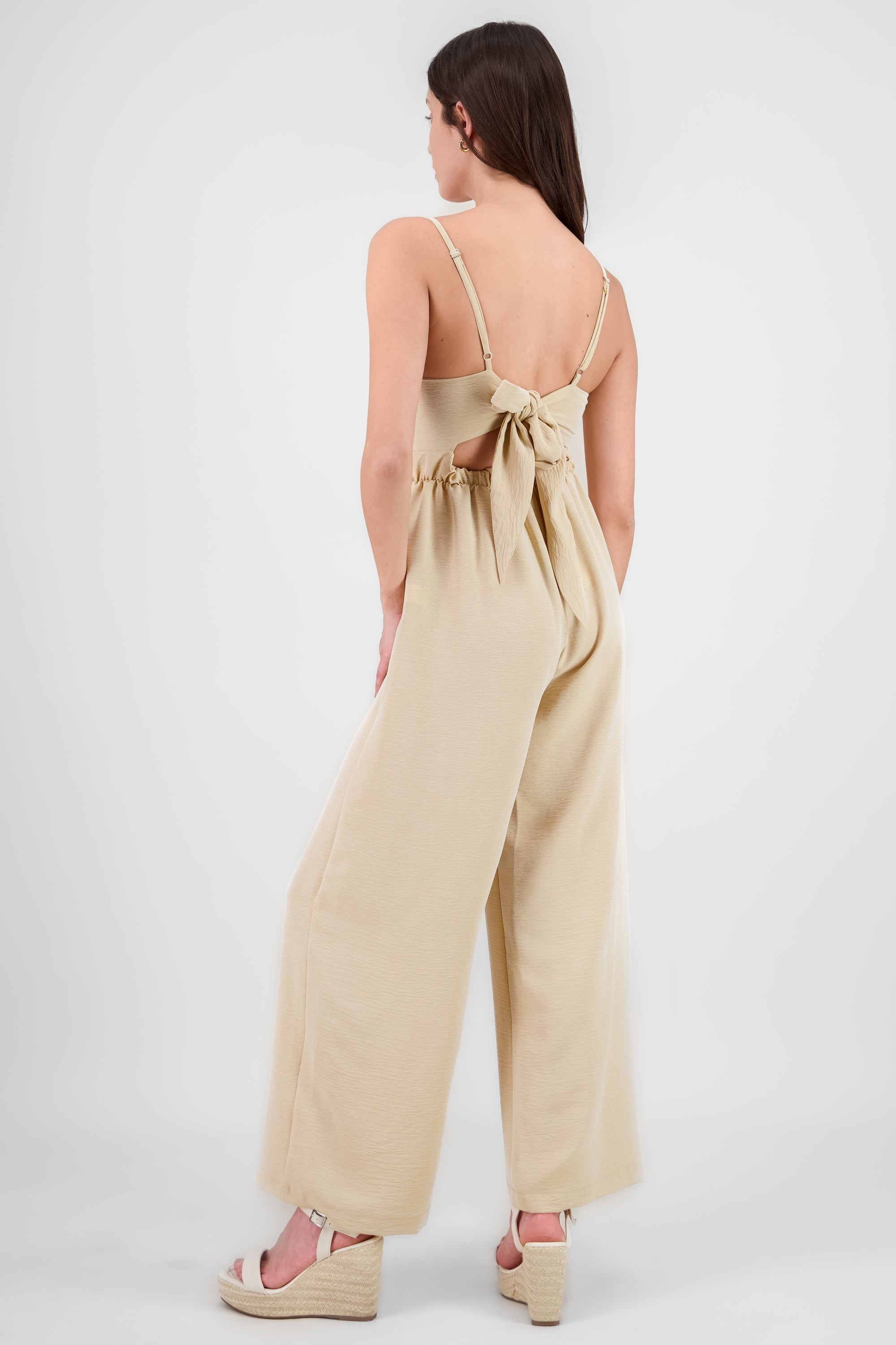 Jumpsuit liso tirantes BEIGE