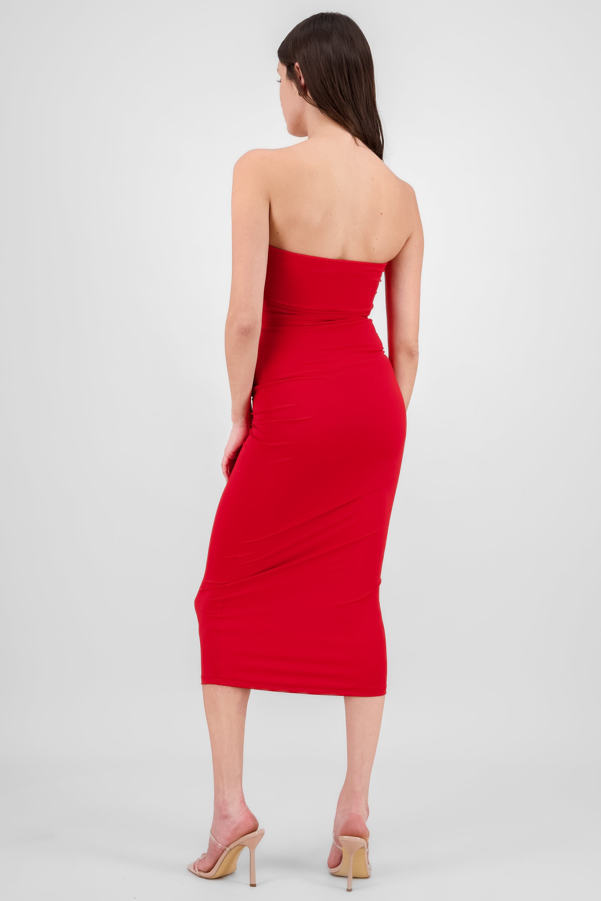 Vestido off shoulder flap ROJO