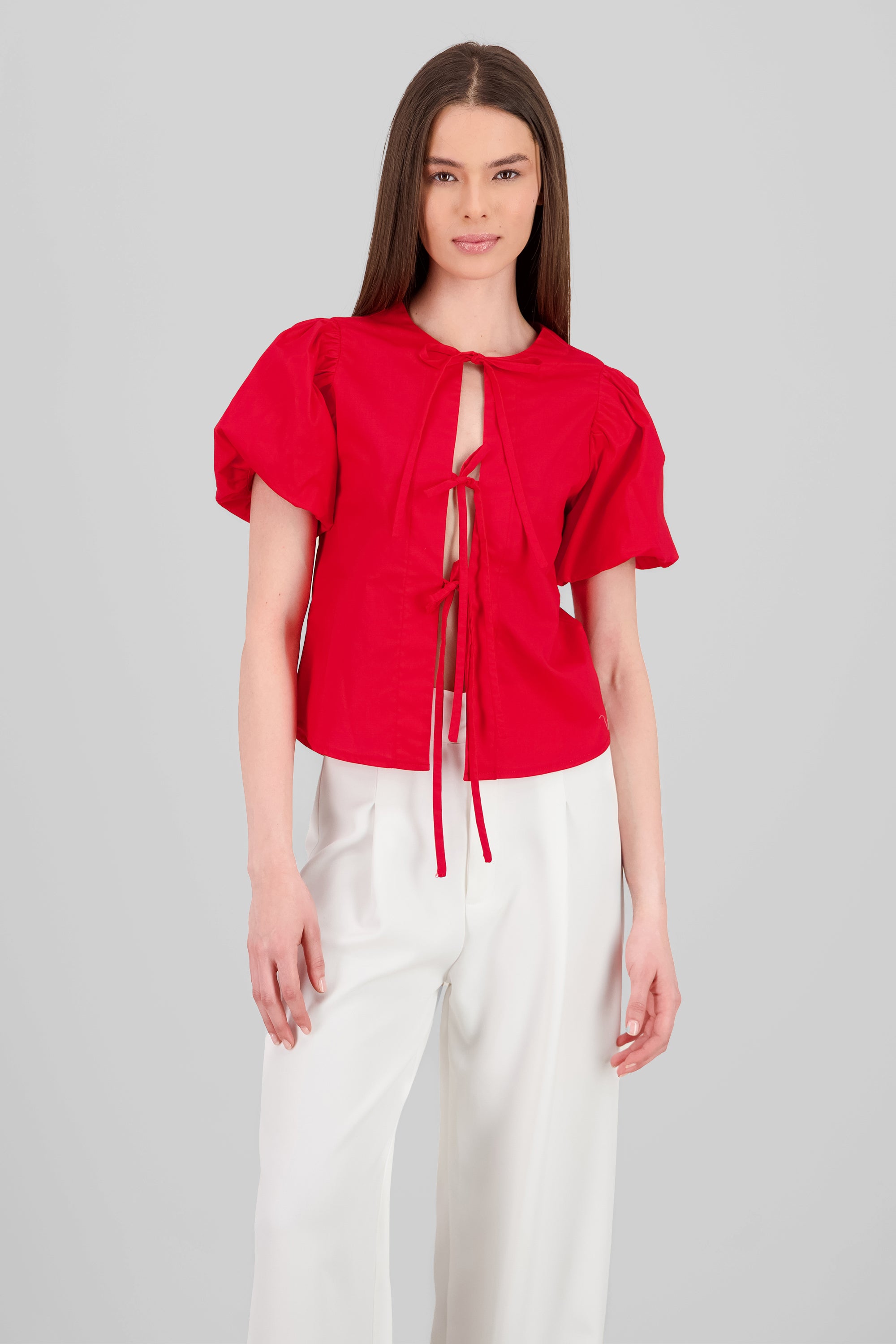 Blusa manga globo con lazos Hypsters ROJO