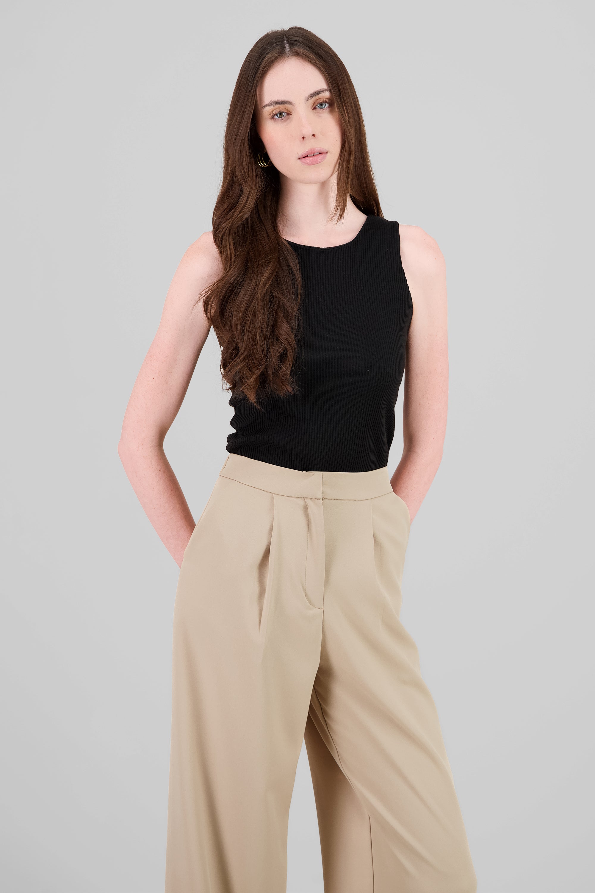 Bodysuit cuello redondo rib Hypsters NEGRO