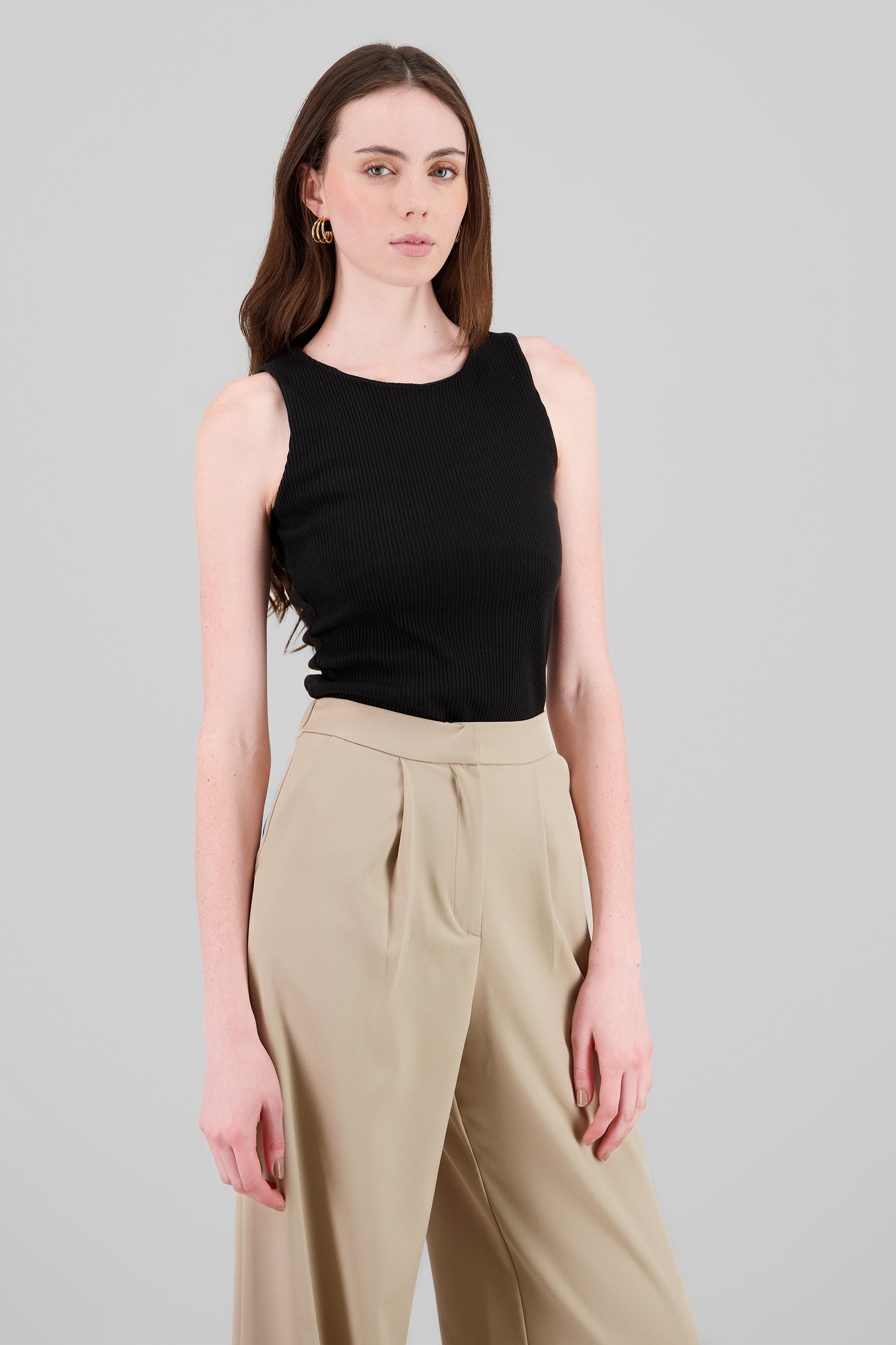 Bodysuit cuello redondo rib Hypsters NEGRO