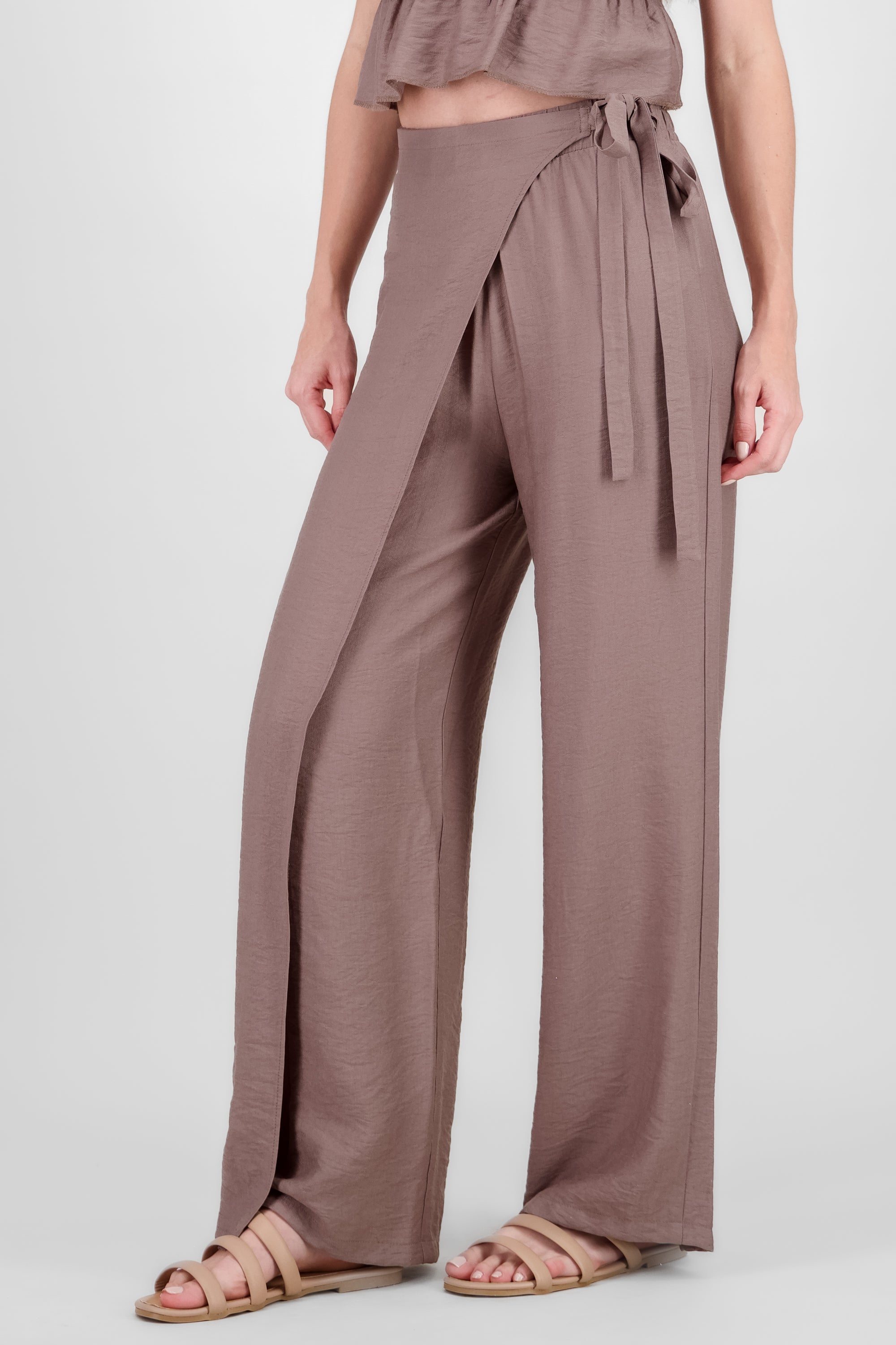 Pantalon tipo falda TAUPE