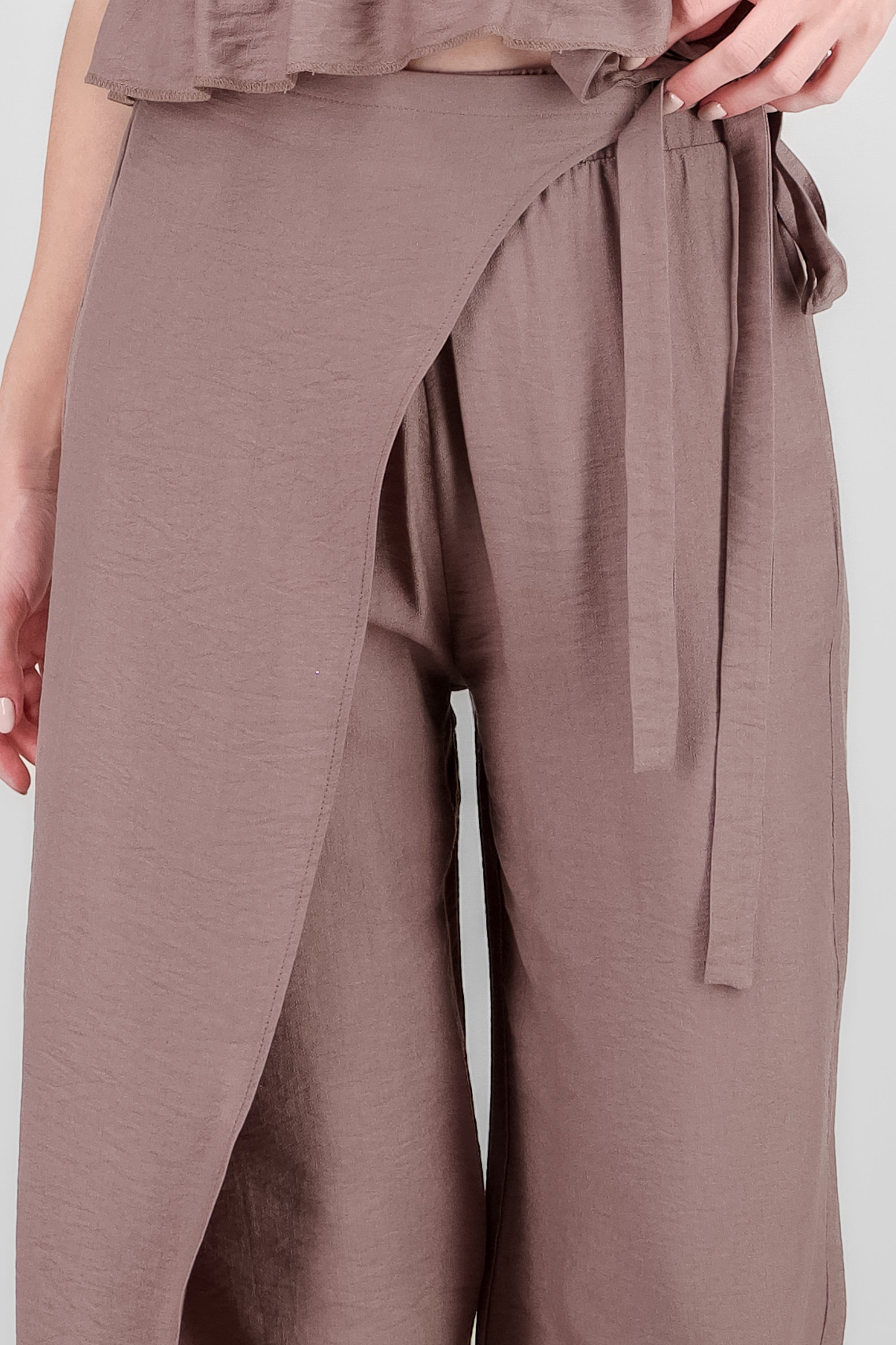 Pantalon tipo falda TAUPE