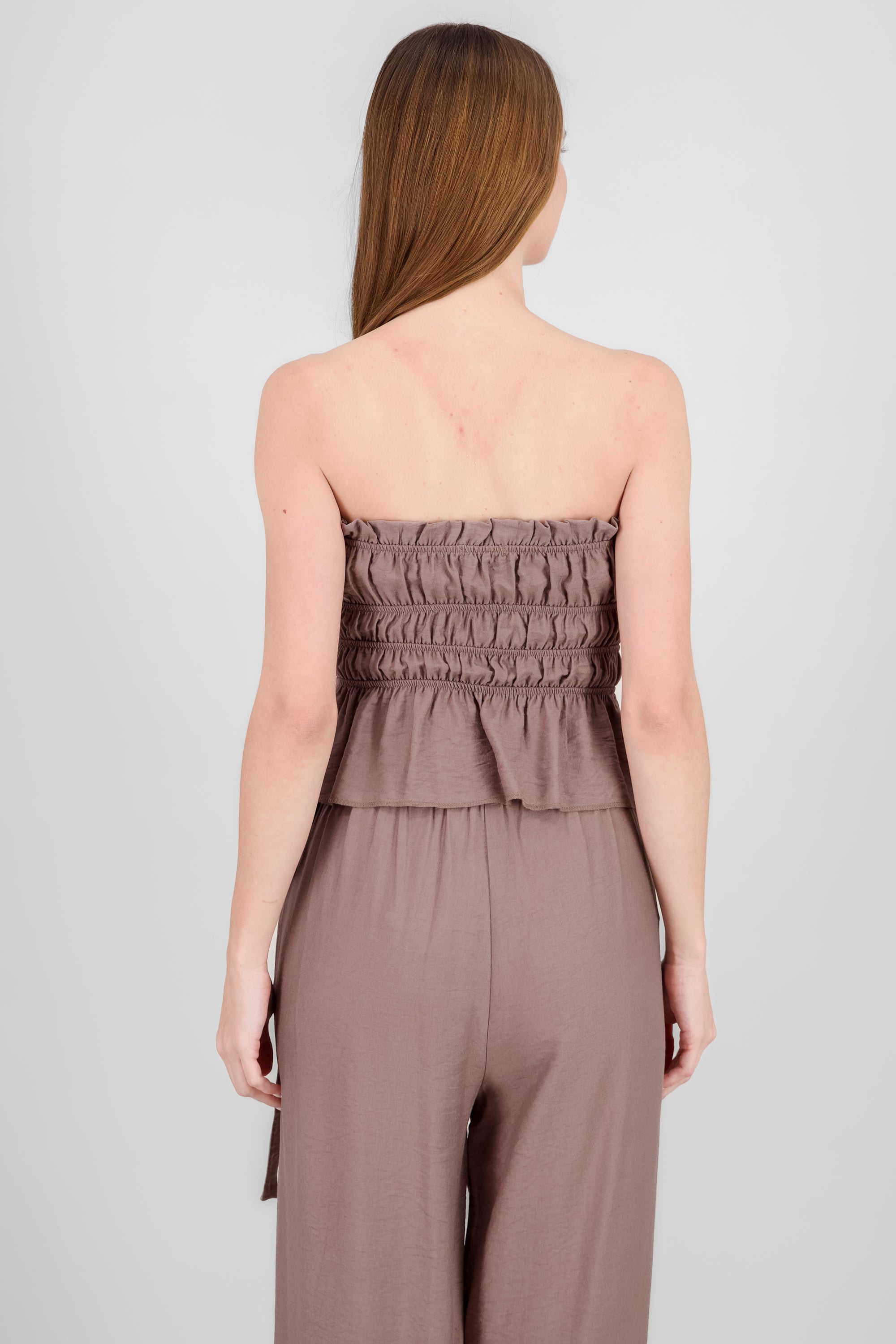 Top strapless smock TAUPE