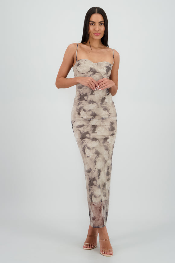 Vestido maxi detalle brillo