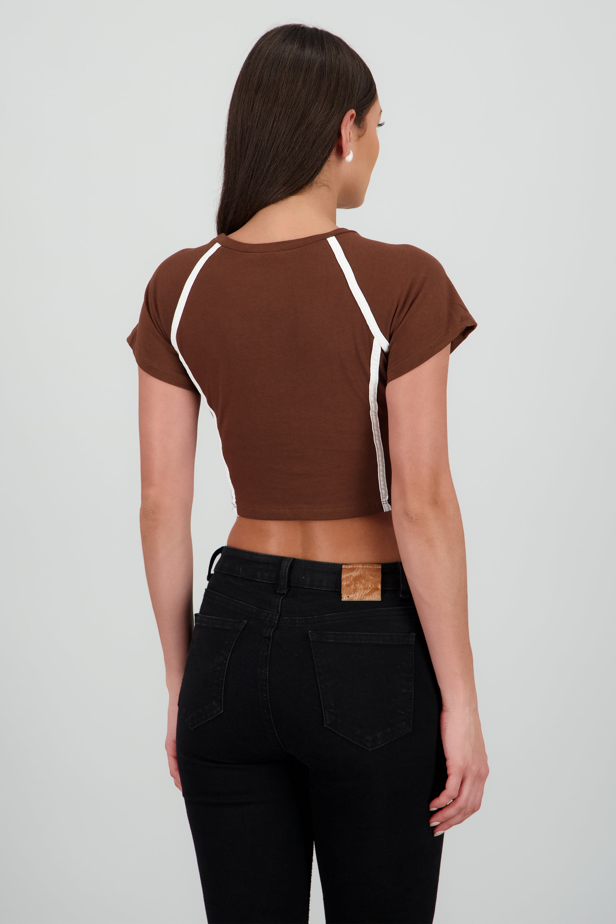 Playera contraste estampado CAFE