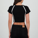 Playera contraste estampado