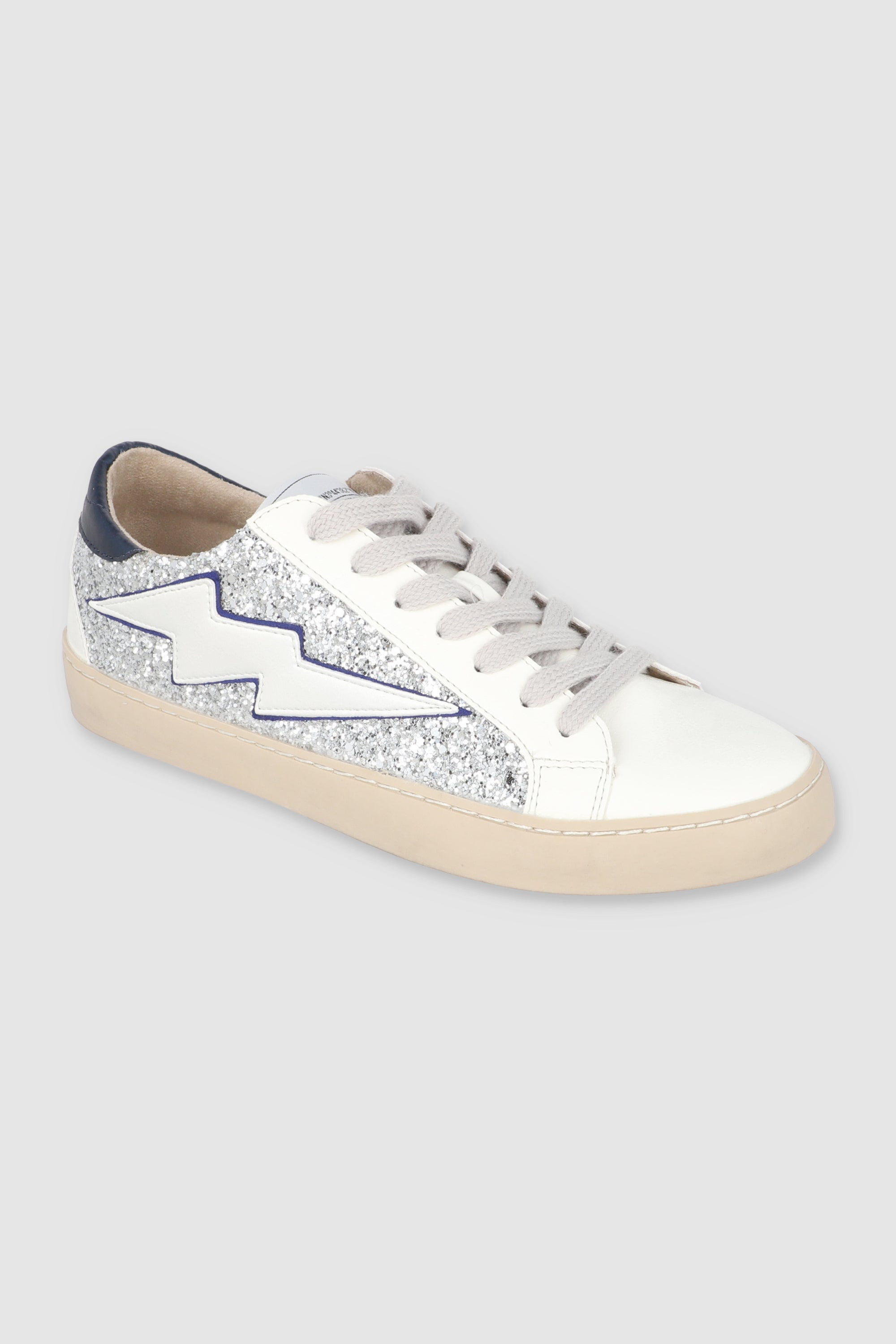 Tenis glitter rayo PLATA