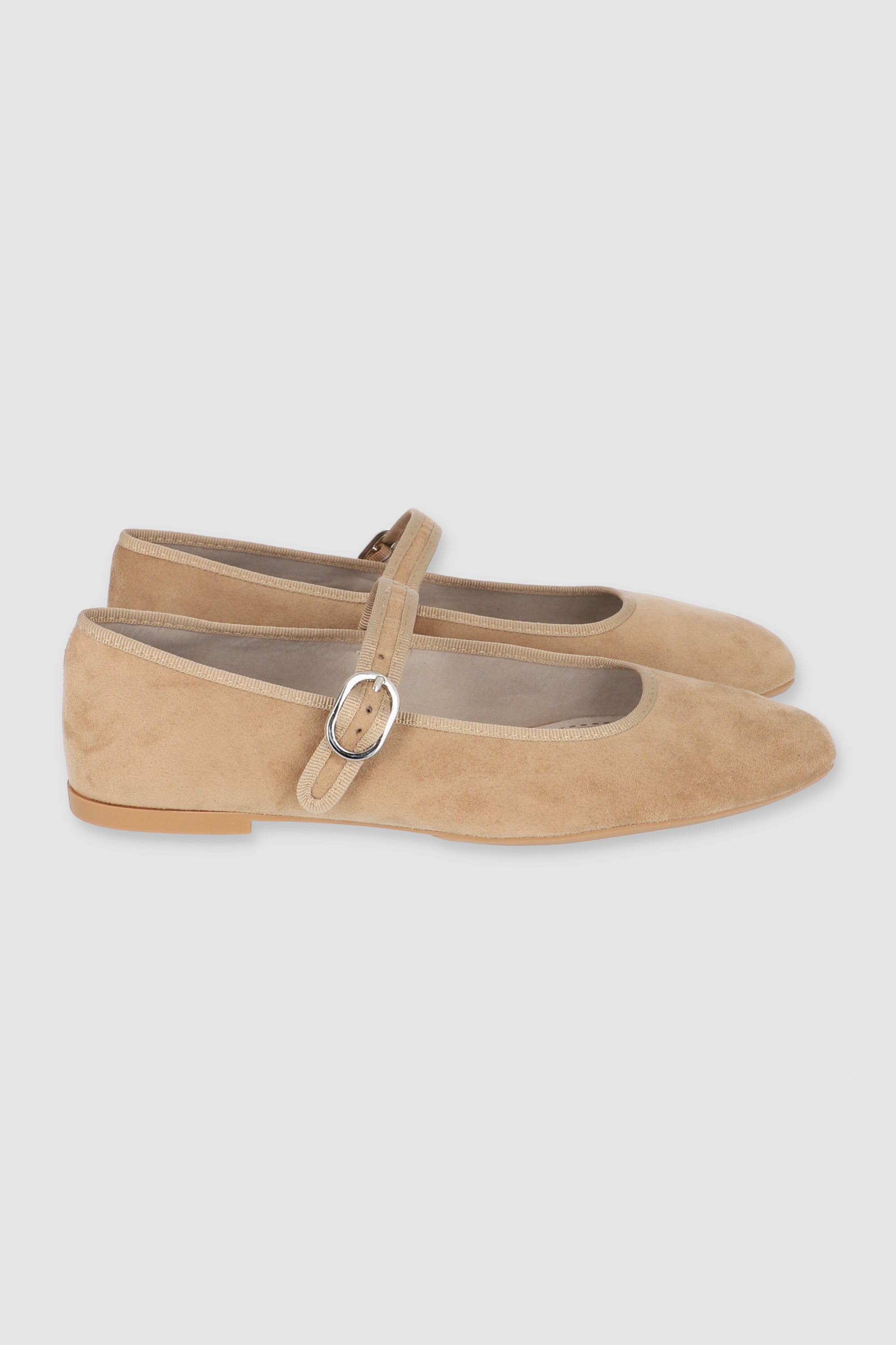 Flat mary jane contrastes bies BEIGE