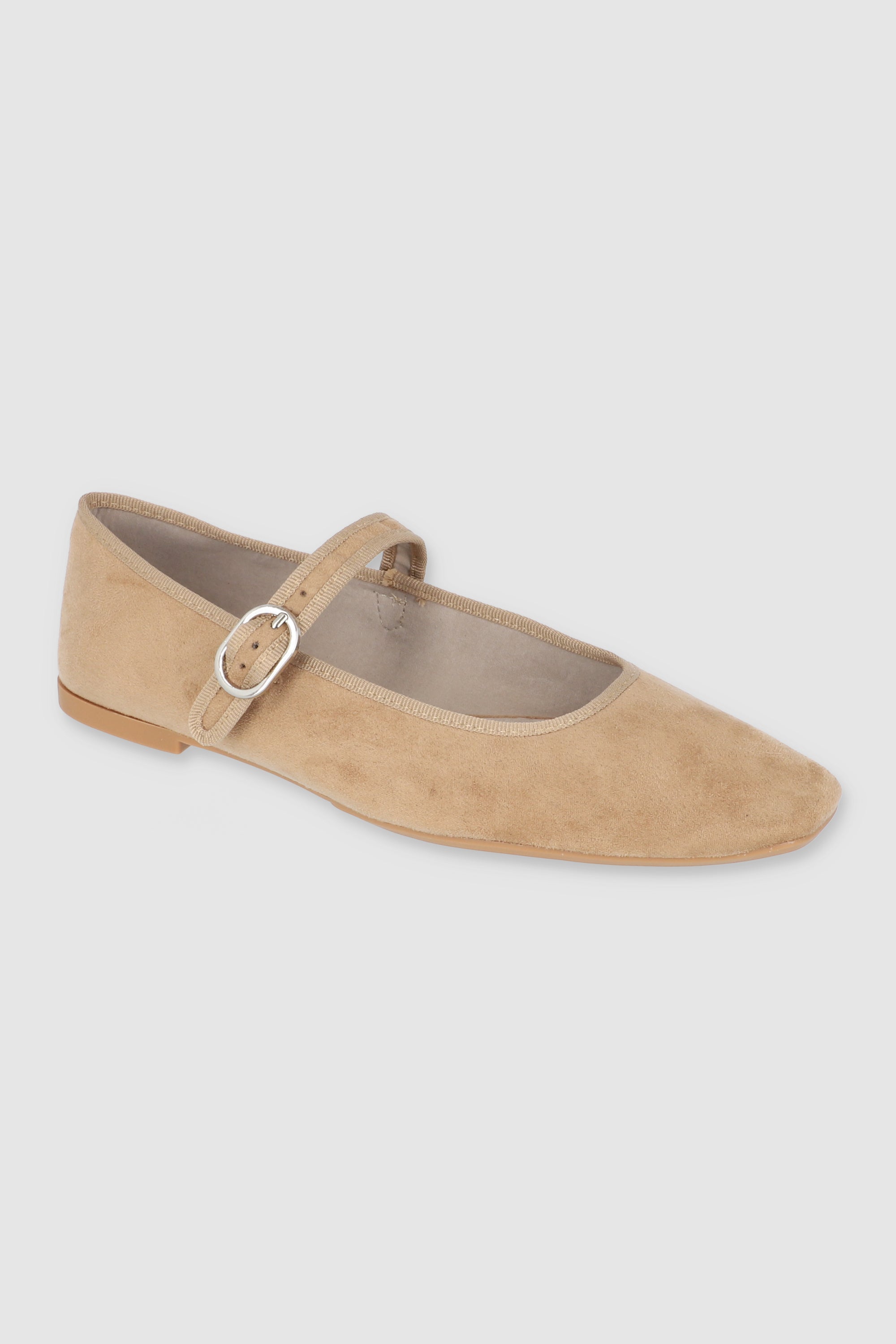 Flat mary jane contrastes bies BEIGE