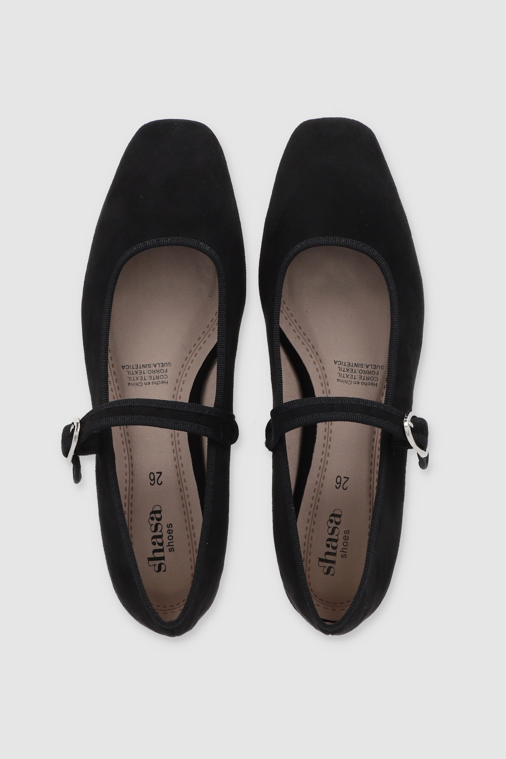 Flat mary jane contrastes bies NEGRO