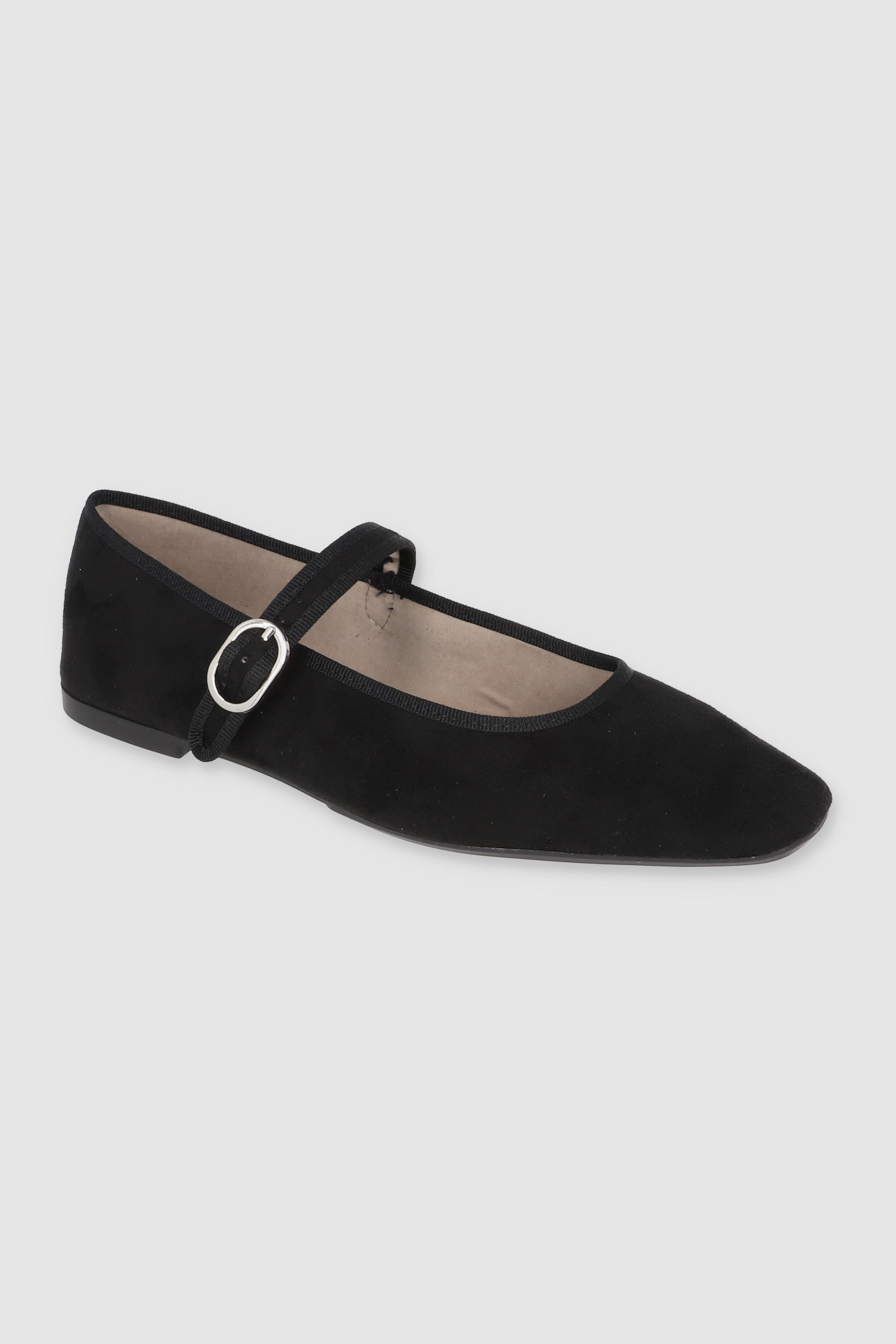 Flat mary jane contrastes bies NEGRO