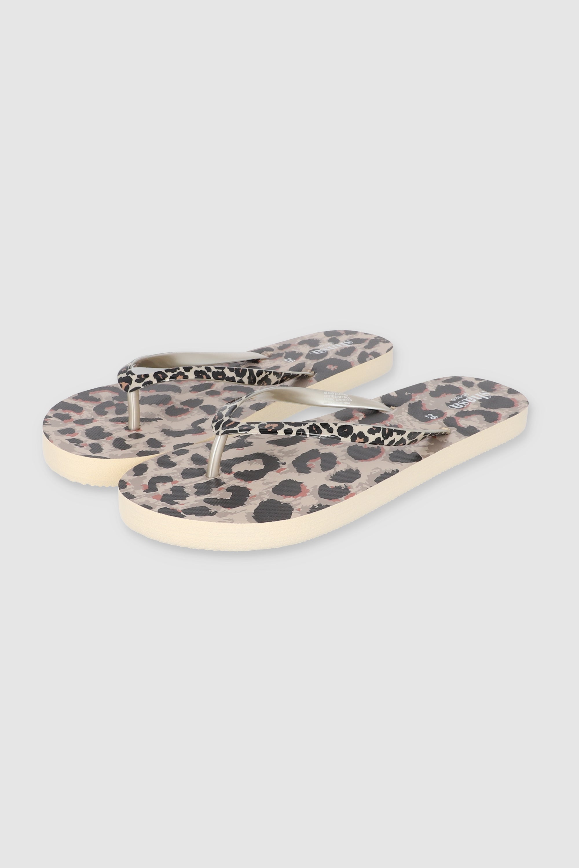 Flip Flops Animal Print Chinela CAFE
