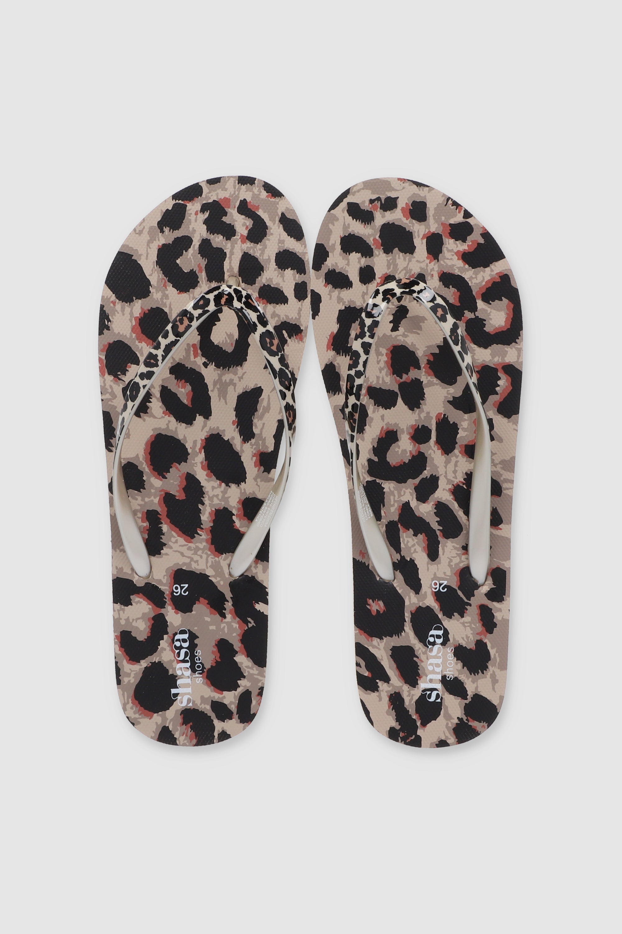 Flip Flops Animal Print Chinela CAFE