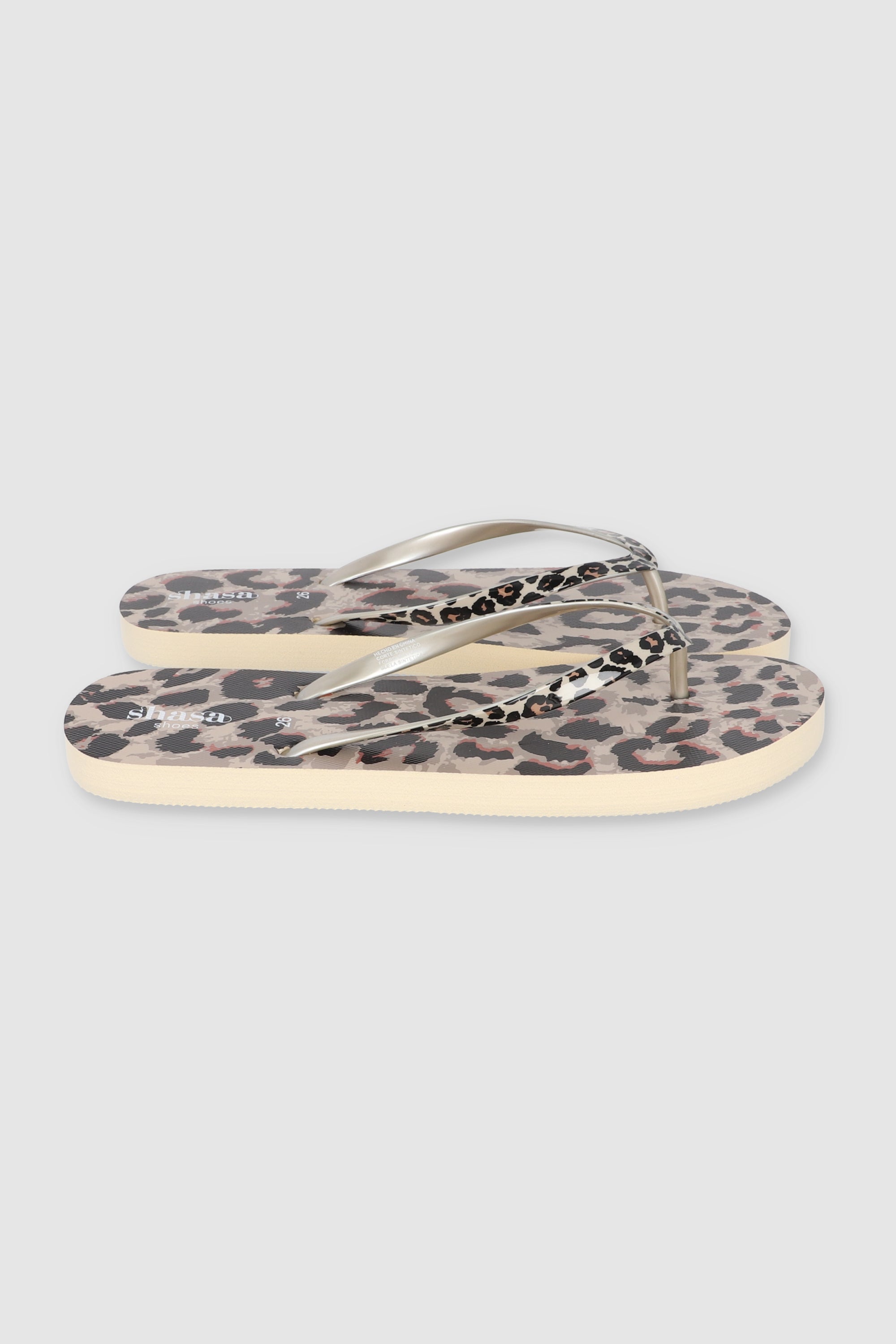 Flip Flops Animal Print Chinela CAFE