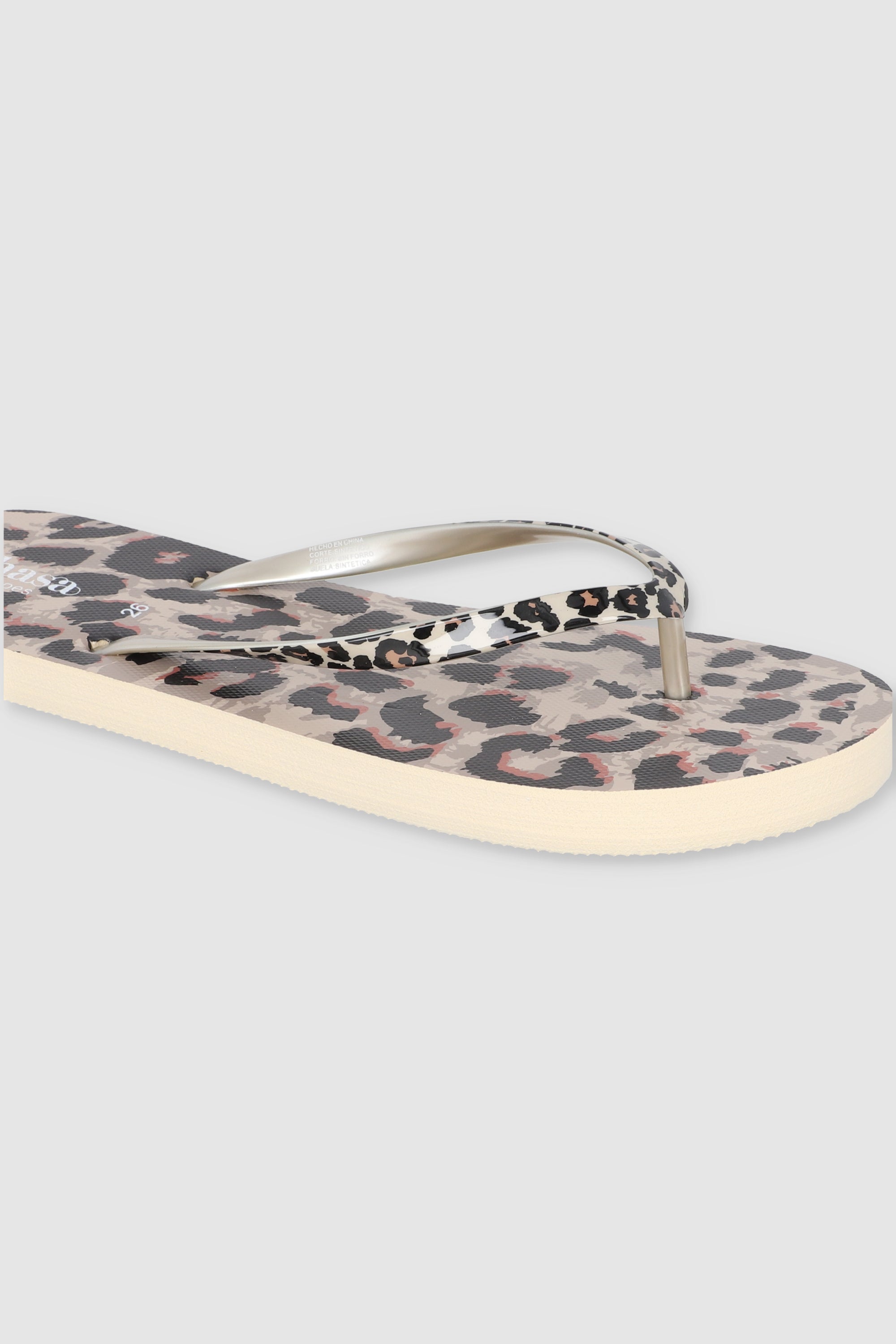 Flip Flops Animal Print Chinela CAFE
