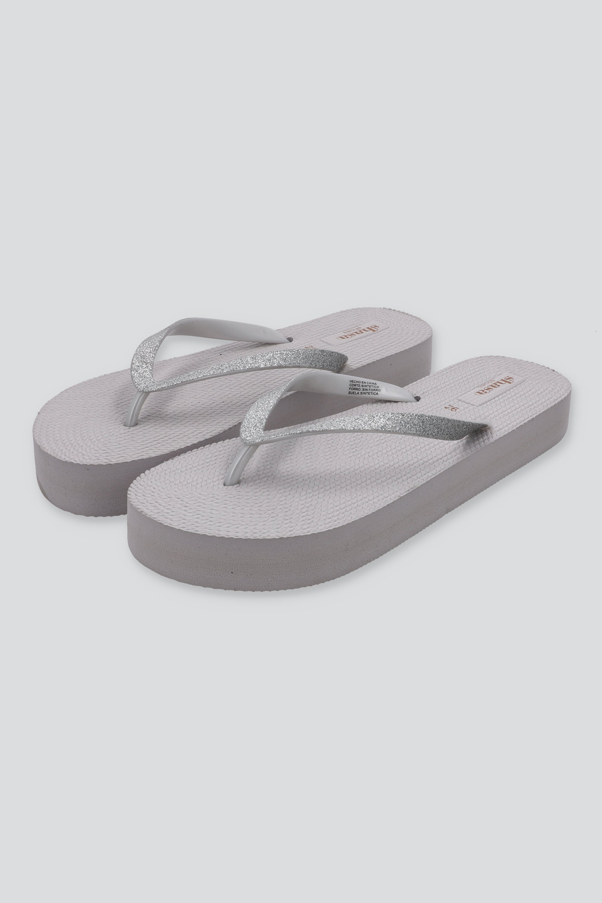 Flip Flops Chinela Glitter BLANCO