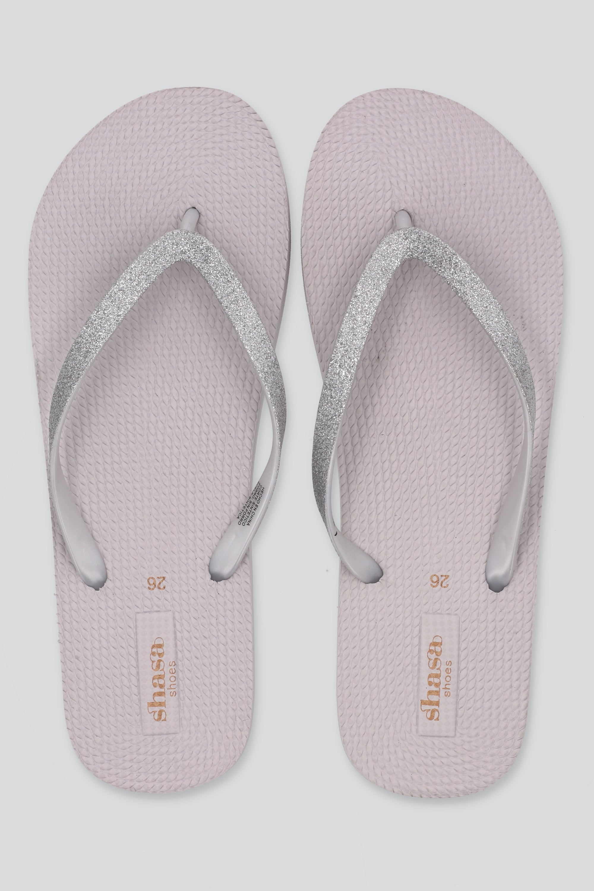 Flip Flops Chinela Glitter BLANCO