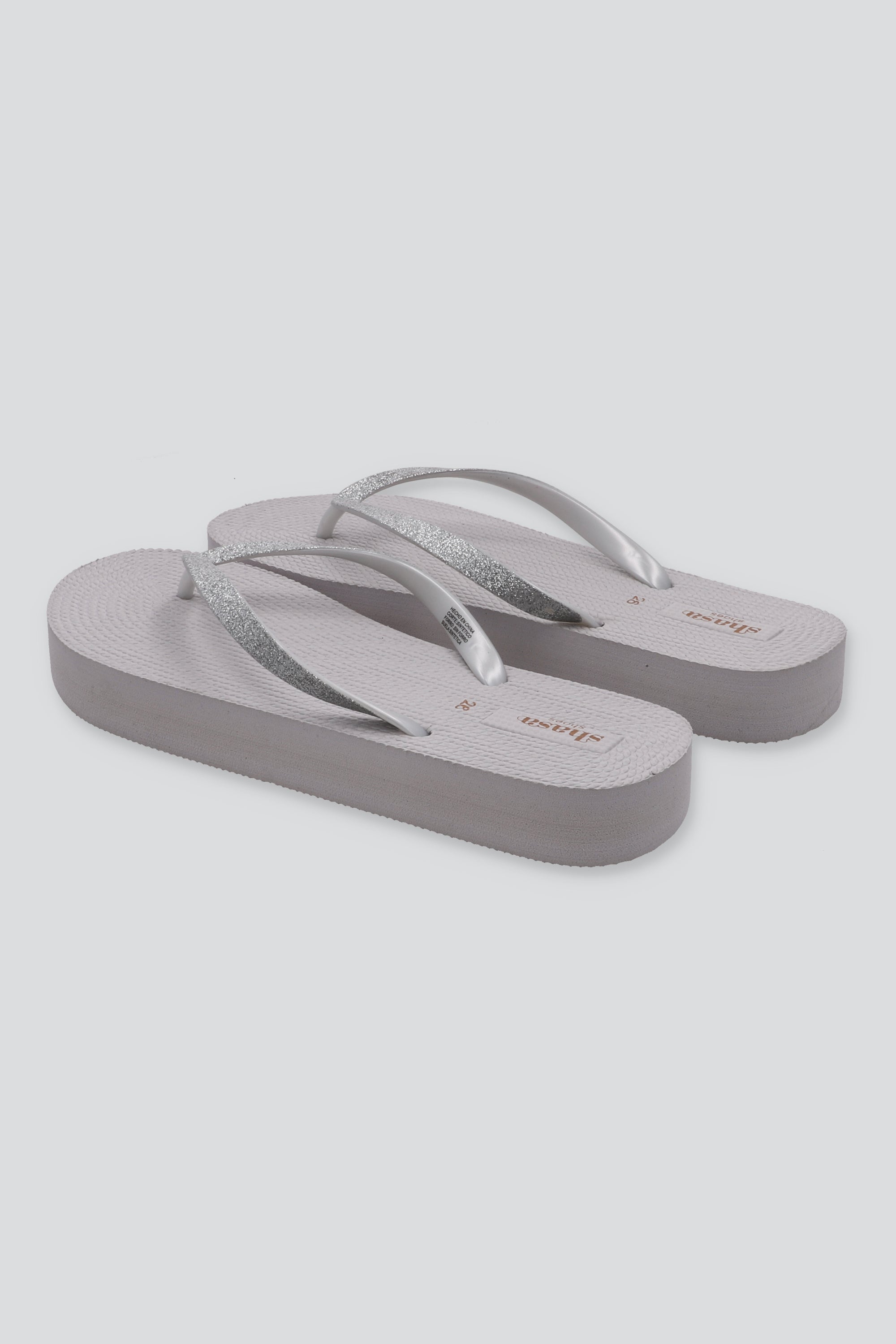 Flip Flops Chinela Glitter BLANCO