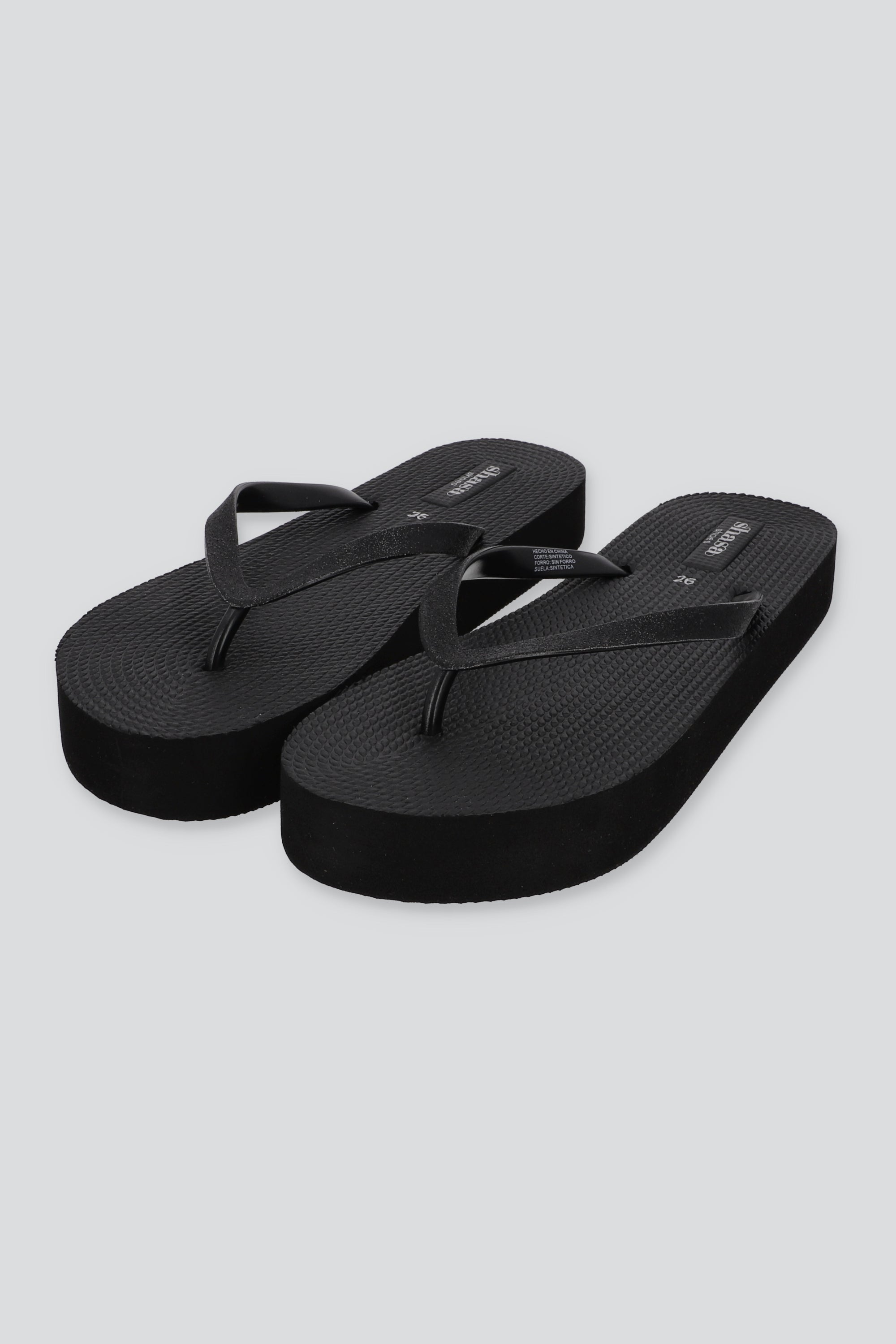 Flip Flops Chinela Glitter NEGRO