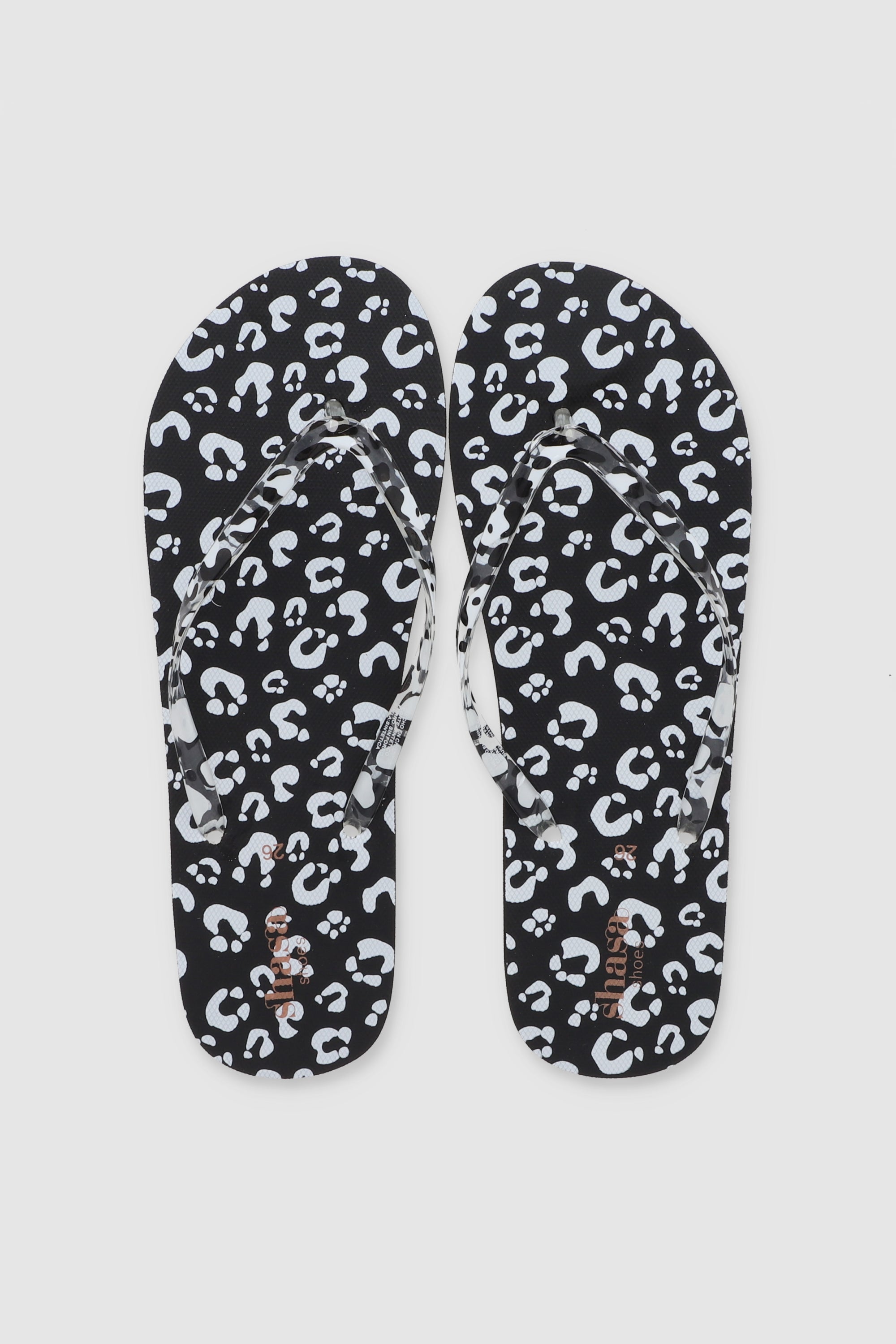 FLIP FLOPS MONOCOLOR ANIMAL PRINT NEGRO