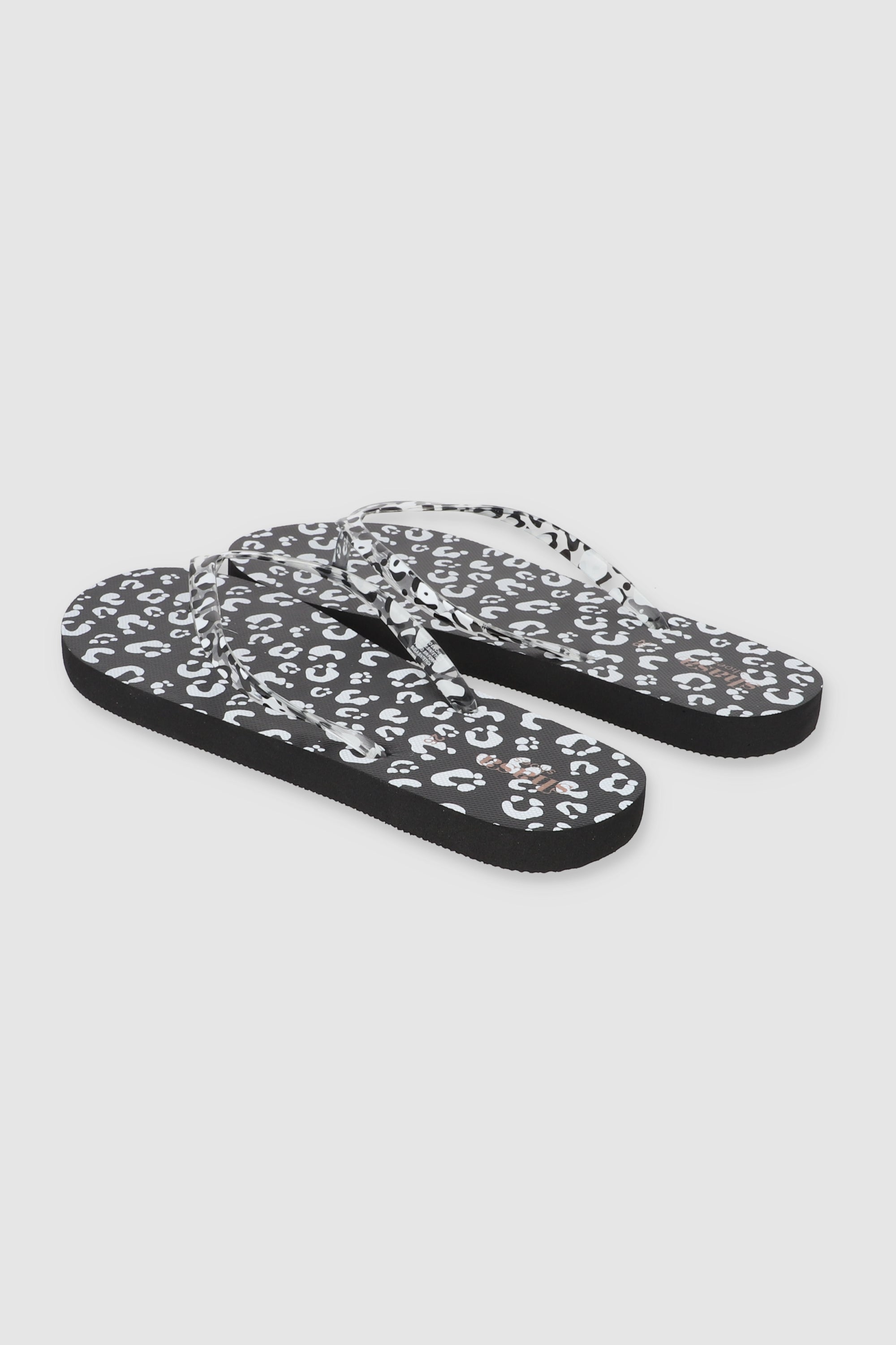 FLIP FLOPS MONOCOLOR ANIMAL PRINT NEGRO