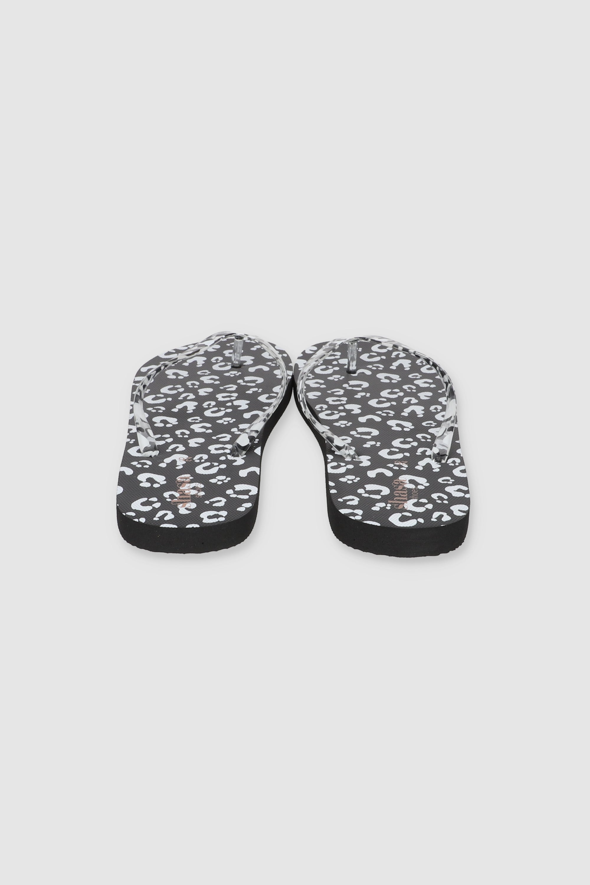 FLIP FLOPS MONOCOLOR ANIMAL PRINT NEGRO