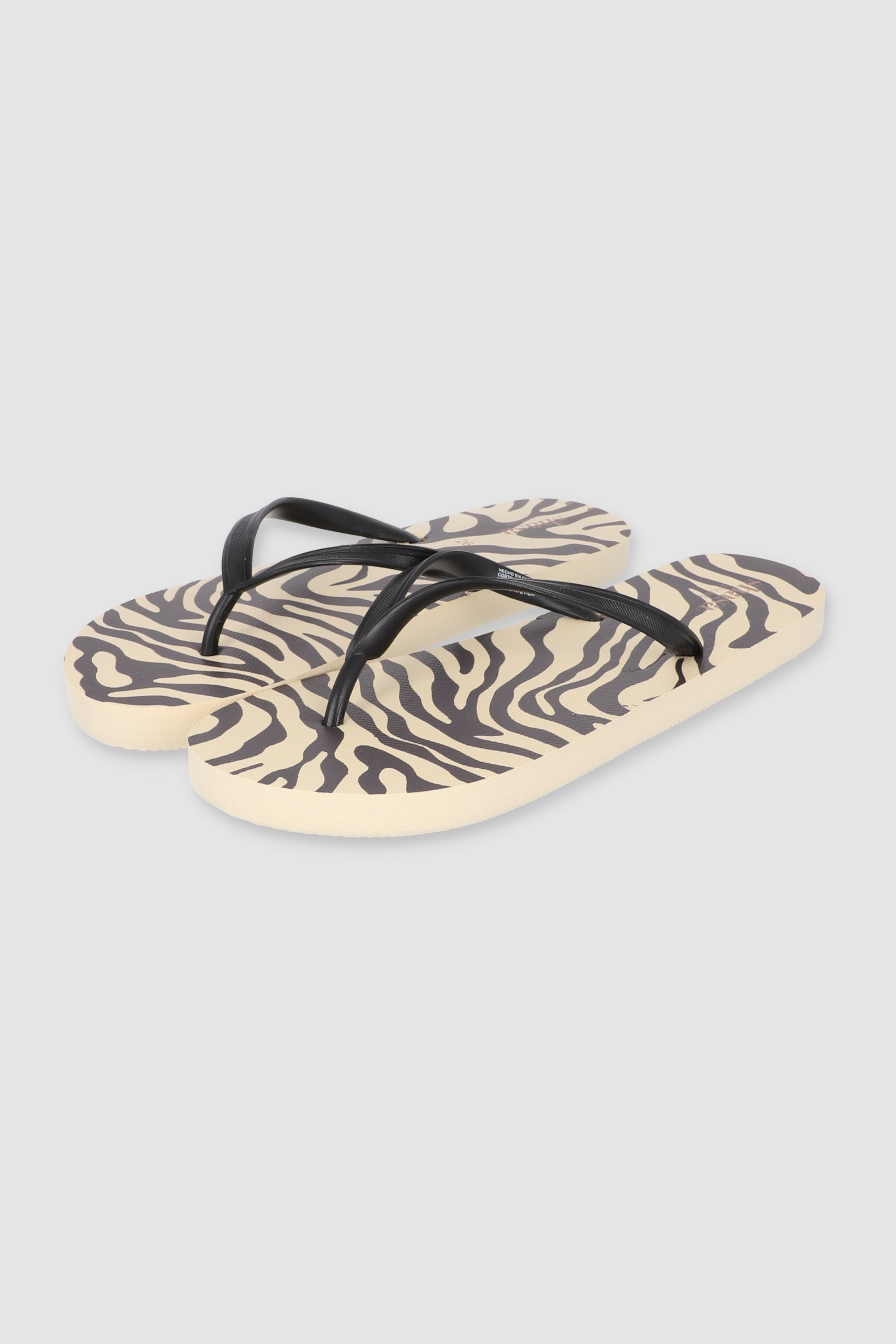 FLIP FLOP ANIMAL PRINT MONOCOLOR BEIGE