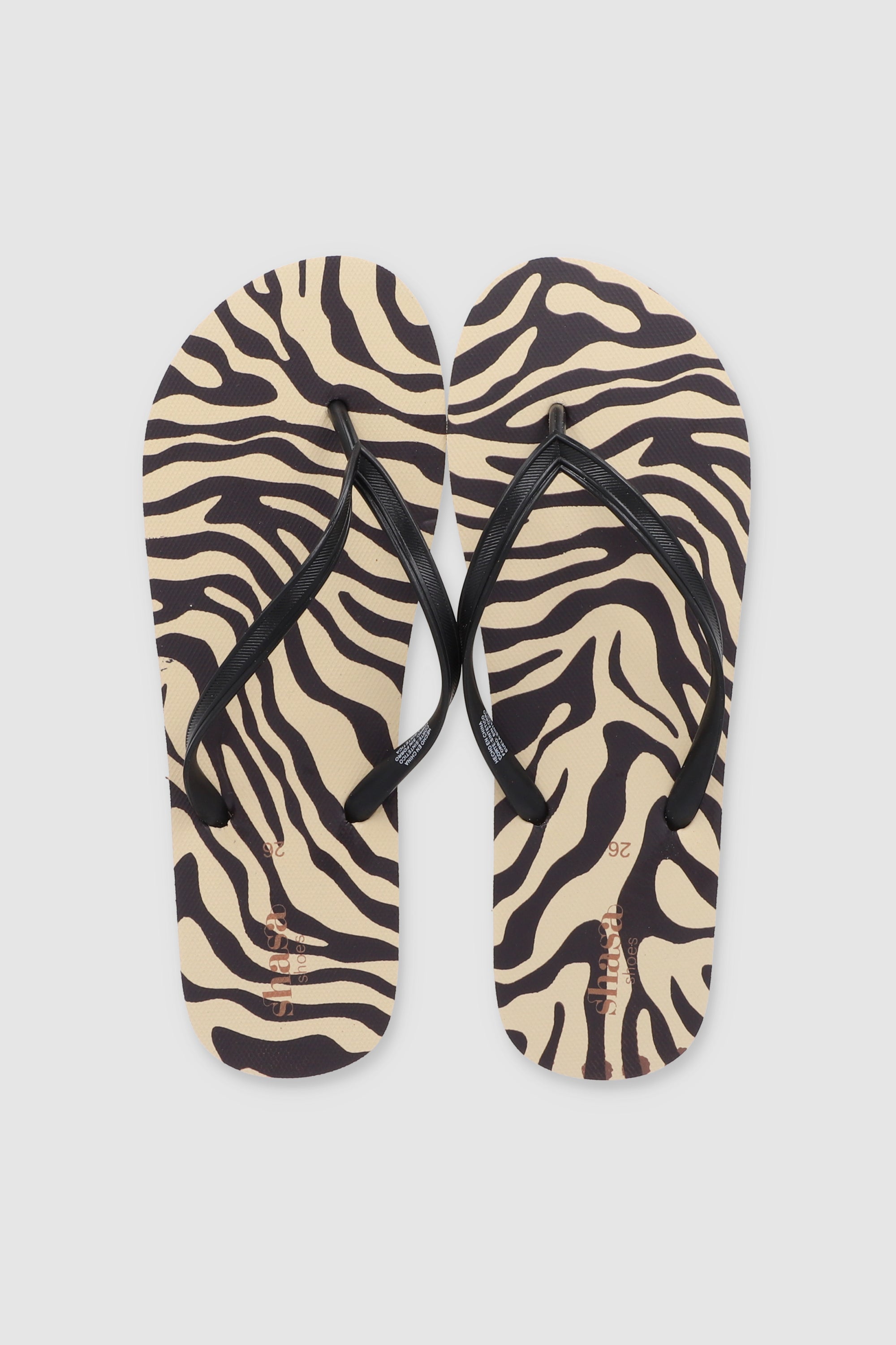 FLIP FLOP ANIMAL PRINT MONOCOLOR BEIGE