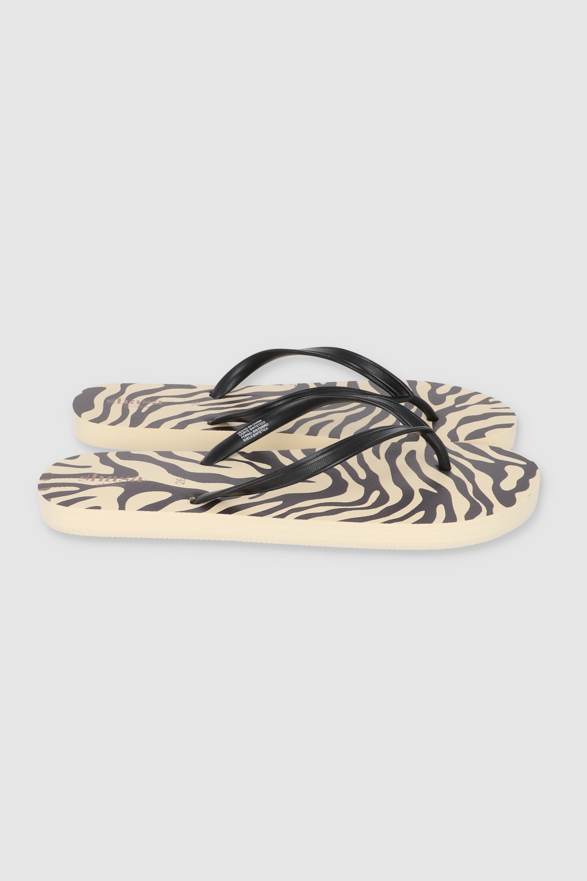 FLIP FLOP ANIMAL PRINT MONOCOLOR BEIGE