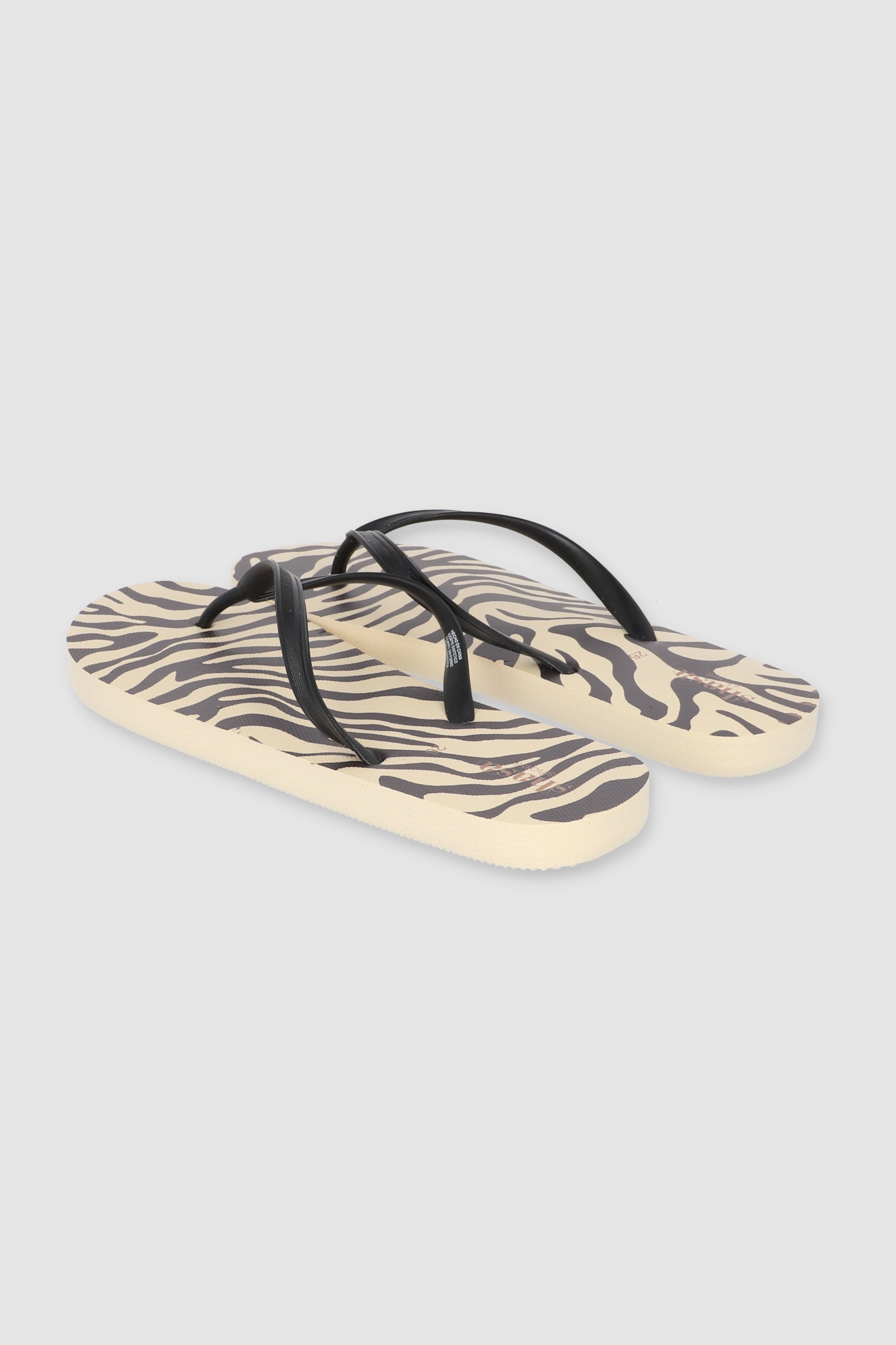 FLIP FLOP ANIMAL PRINT MONOCOLOR BEIGE