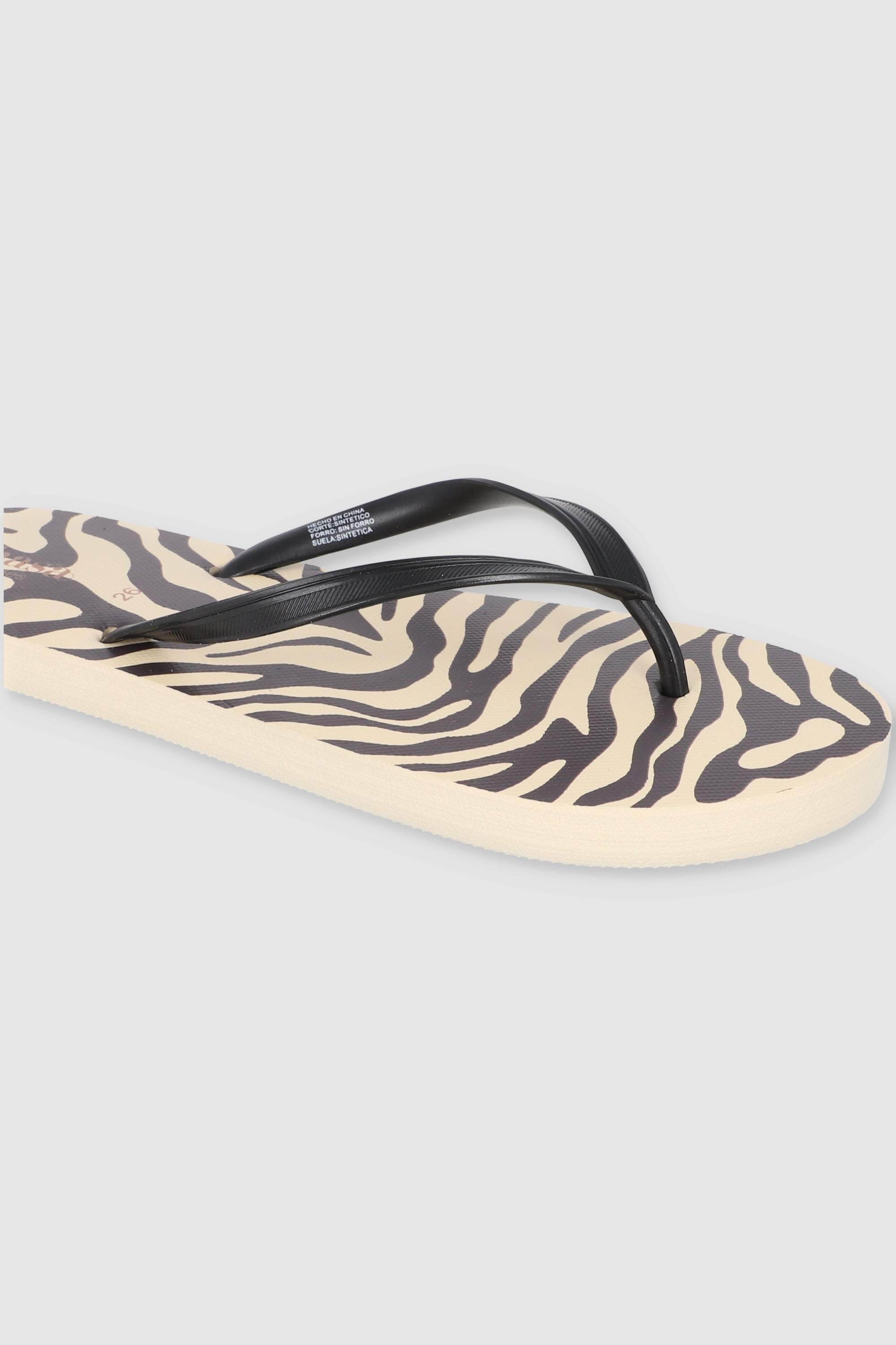 FLIP FLOP ANIMAL PRINT MONOCOLOR BEIGE