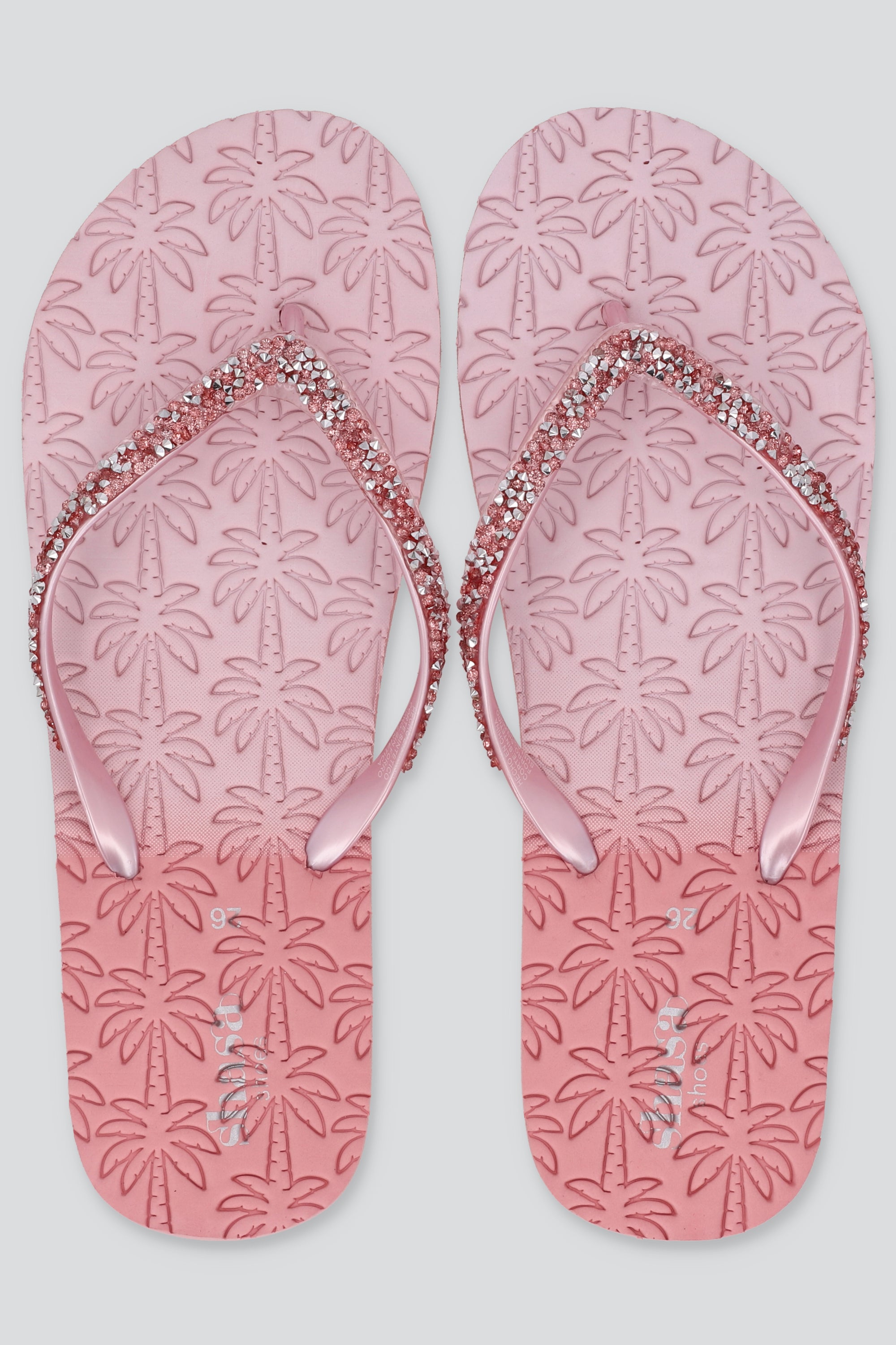 Flip Flop Textura Palmera ROSA