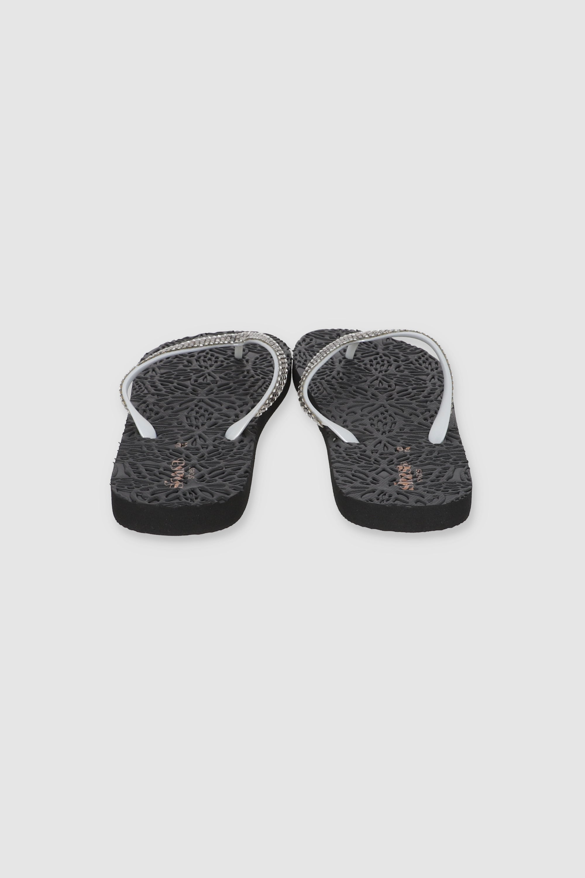 FLIP FLOP TEXTURA BRILLOS NEGRO