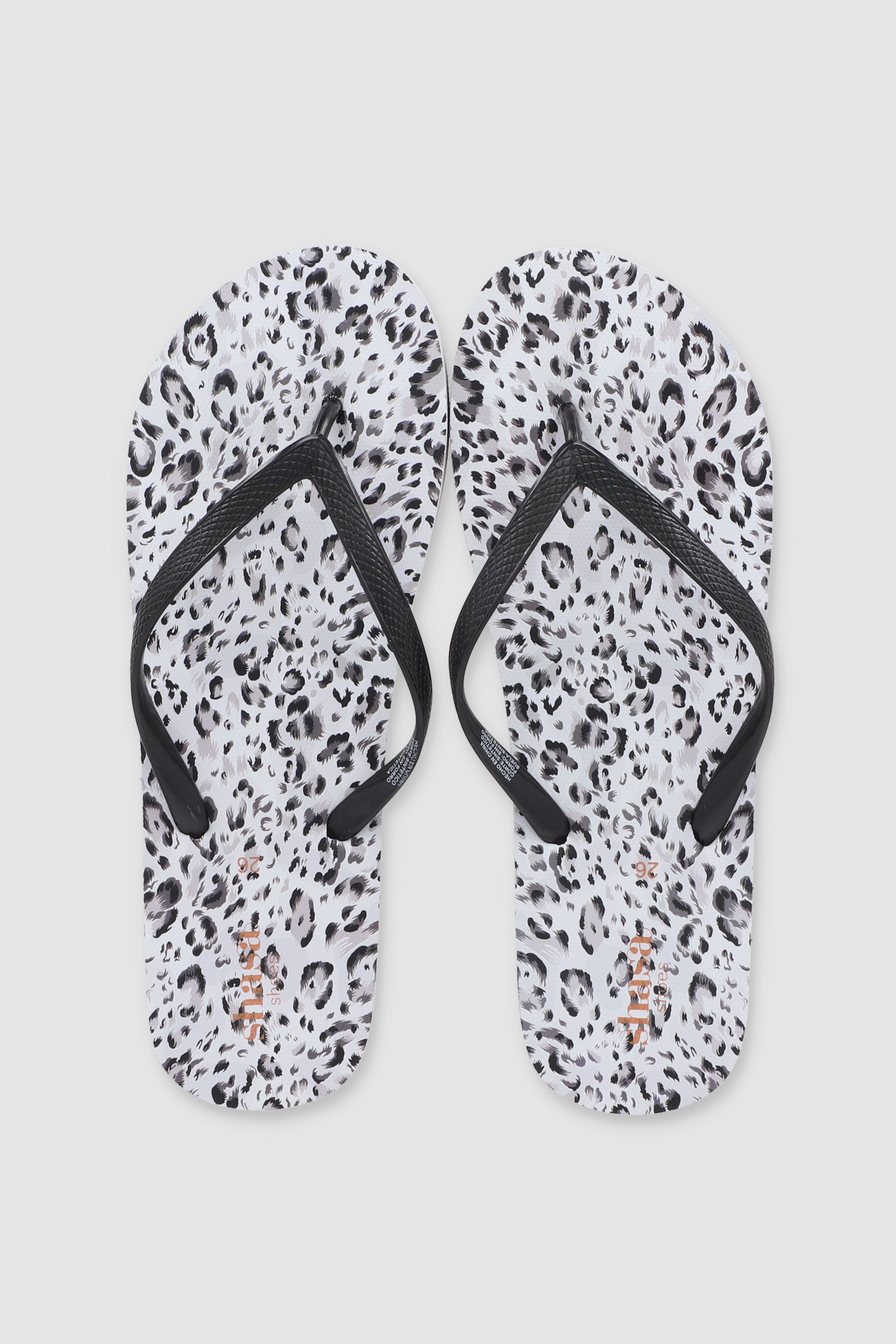 FLIP FLOP ANIMAL PRINT GLITTER NEGRO