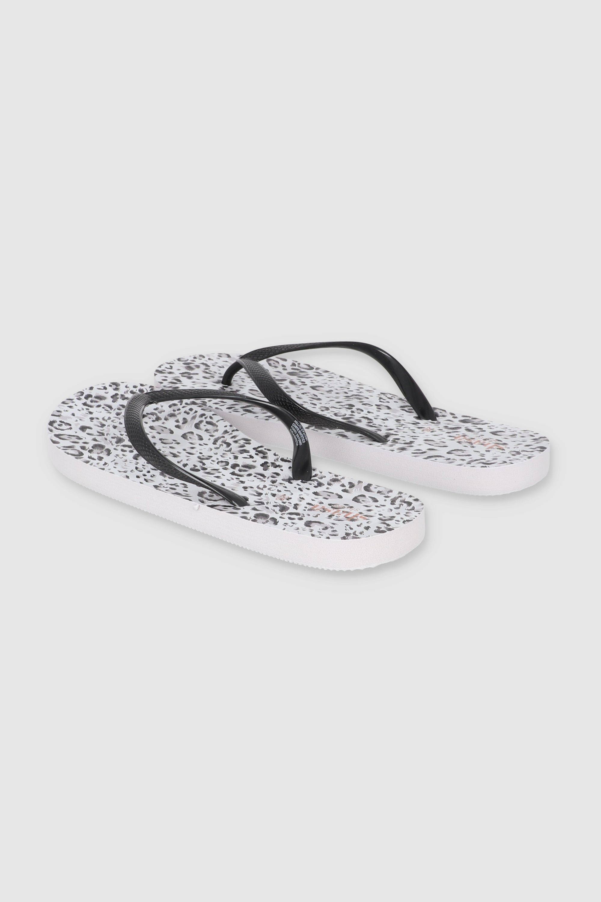 FLIP FLOP ANIMAL PRINT GLITTER NEGRO