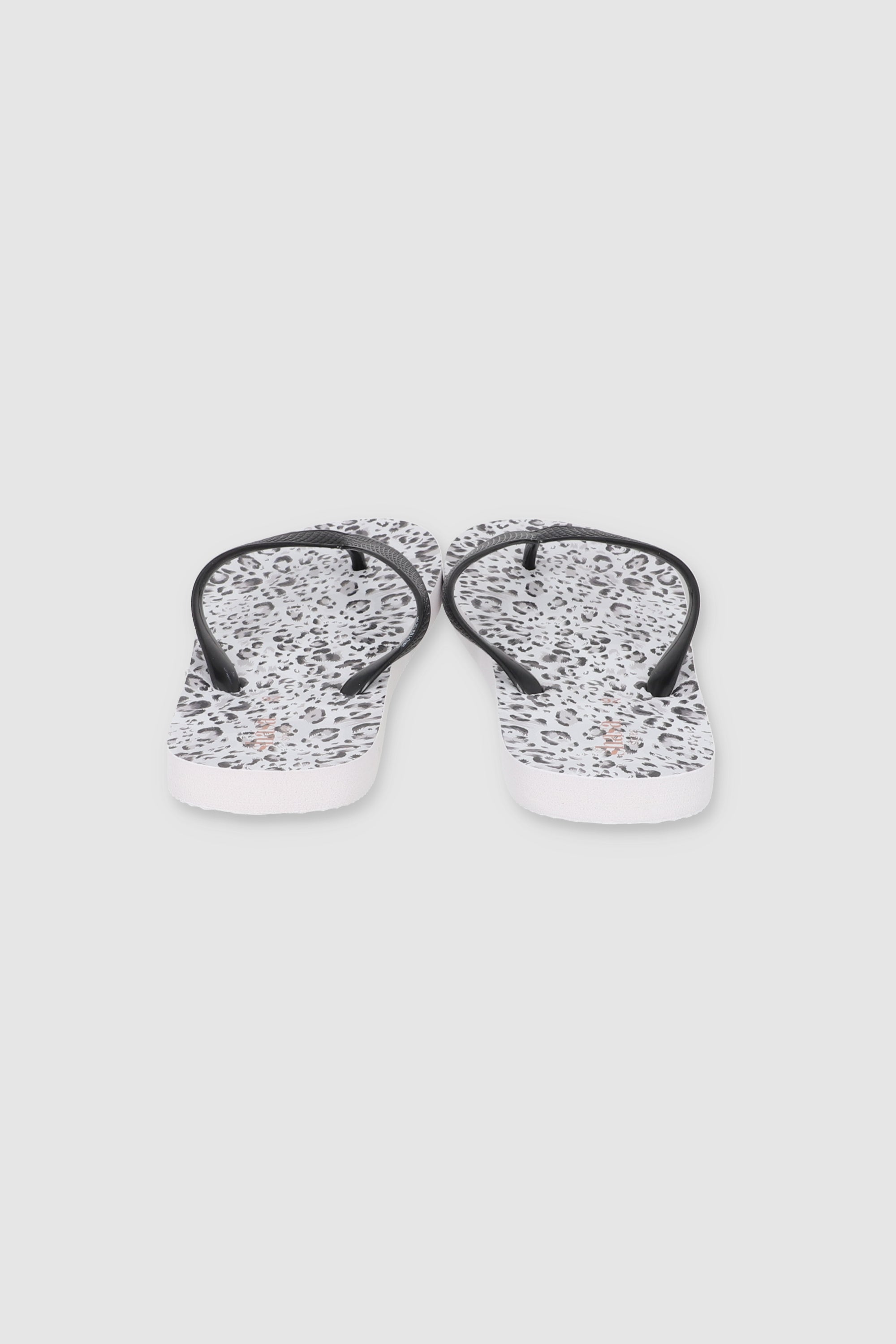 FLIP FLOP ANIMAL PRINT GLITTER NEGRO