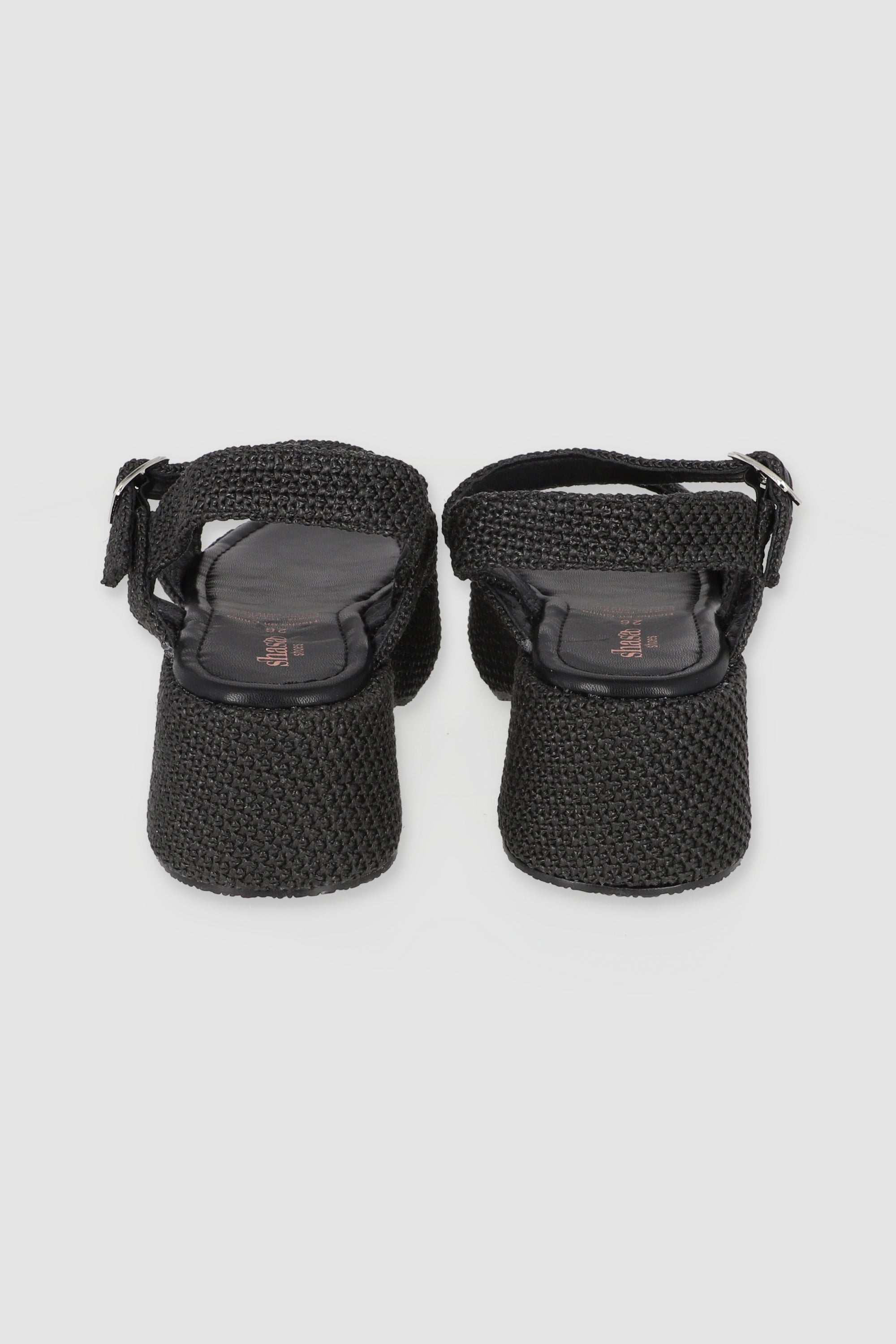 SANDALIAS YUTE PLATAFORMA NEGRO