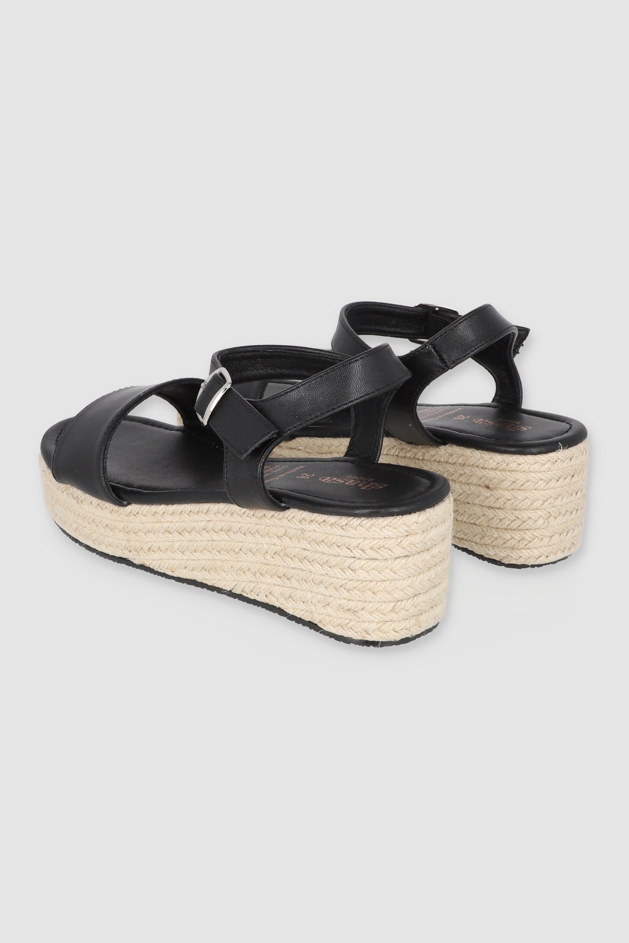 SANDALIA YUTE PLATAFORMA NEGRO