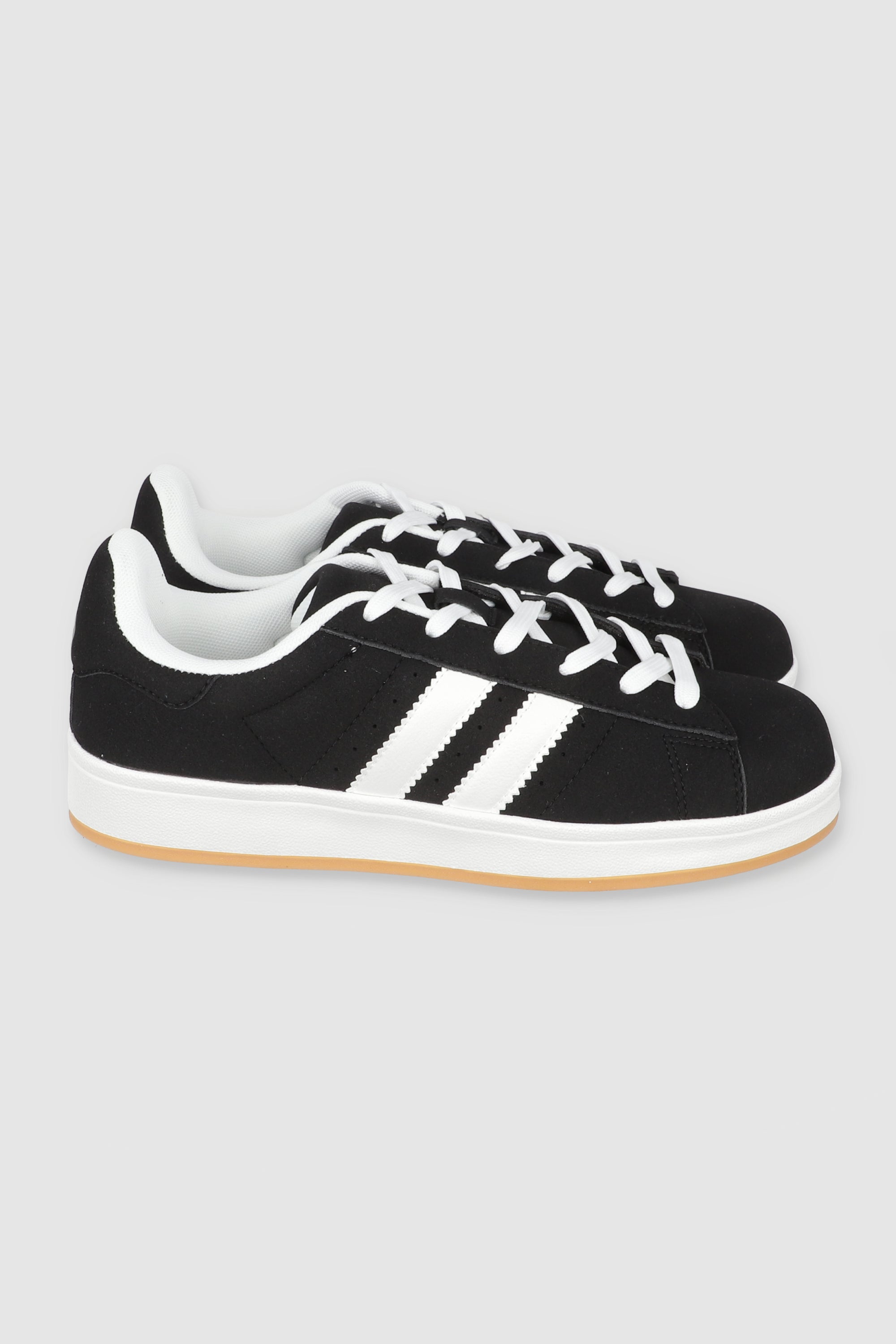 Tenis skater suede rayas NEGRO