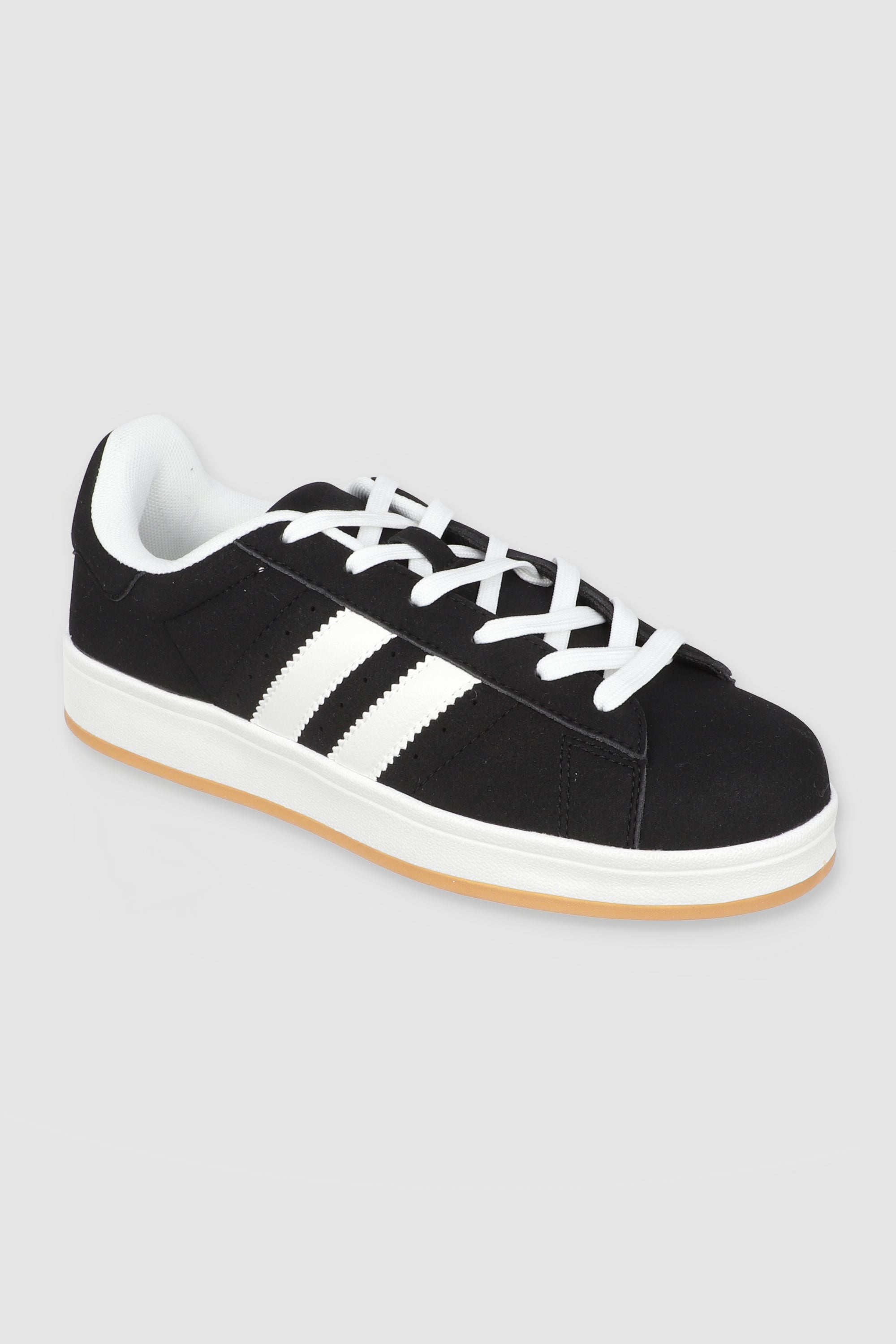 Tenis skater suede rayas NEGRO