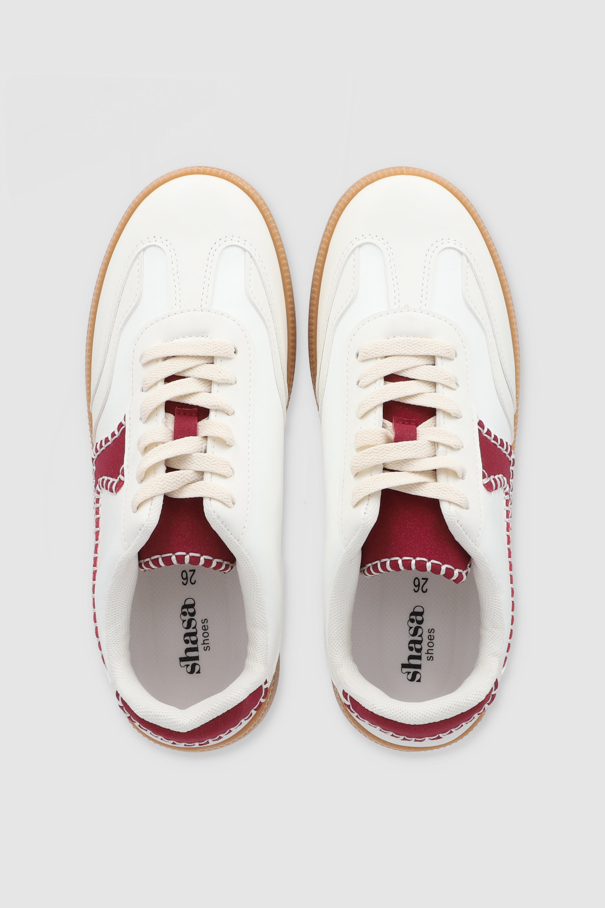 Tenis casual bordado lateral BLANCO