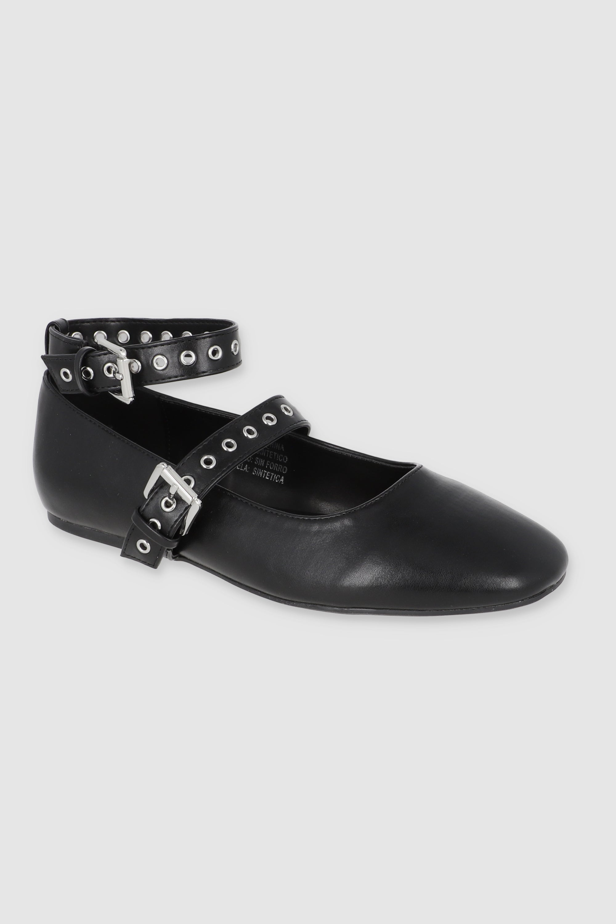 FLAT STUDS TIRA TOBILLO NEGRO