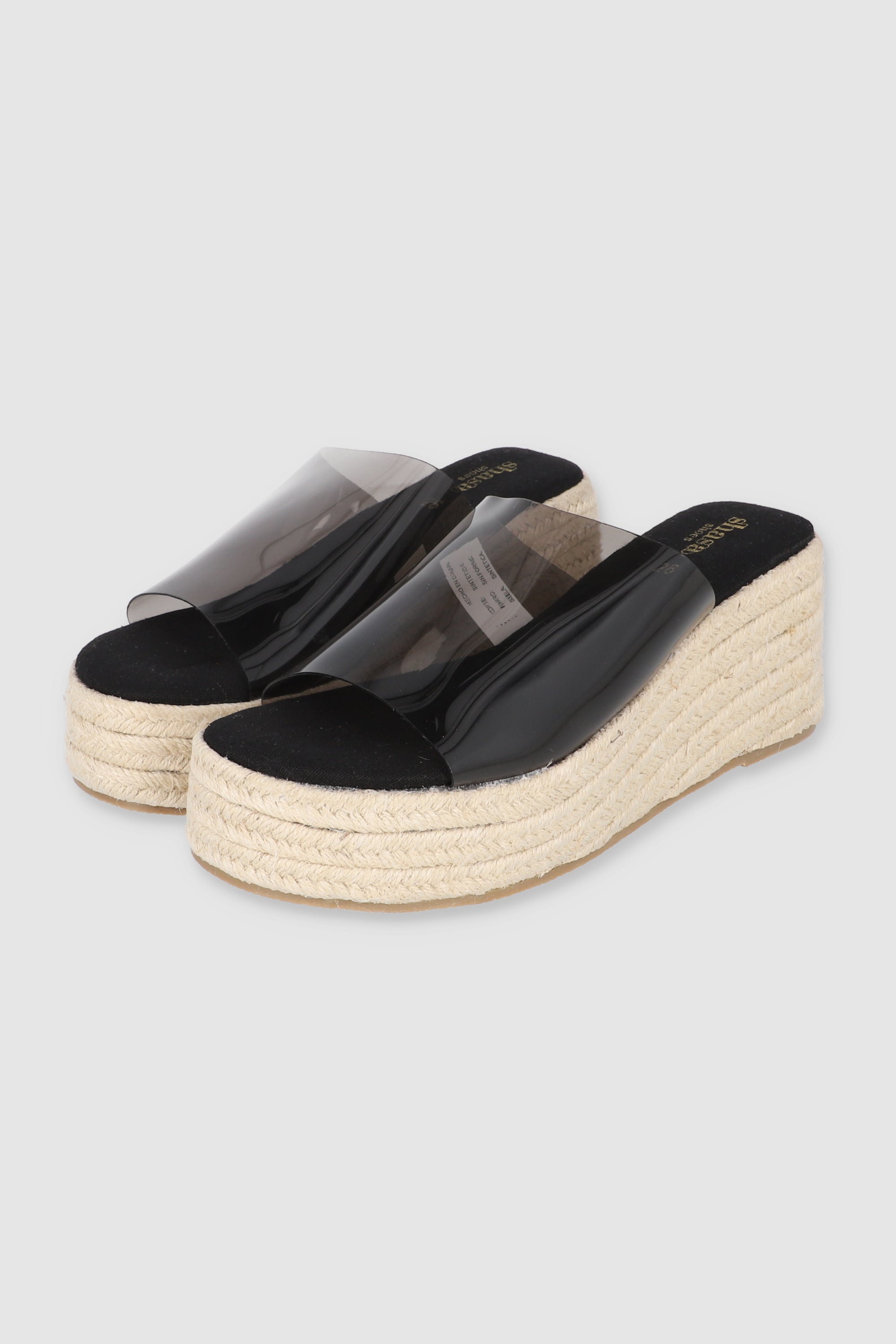 Wedge Tira Transparente NEGRO