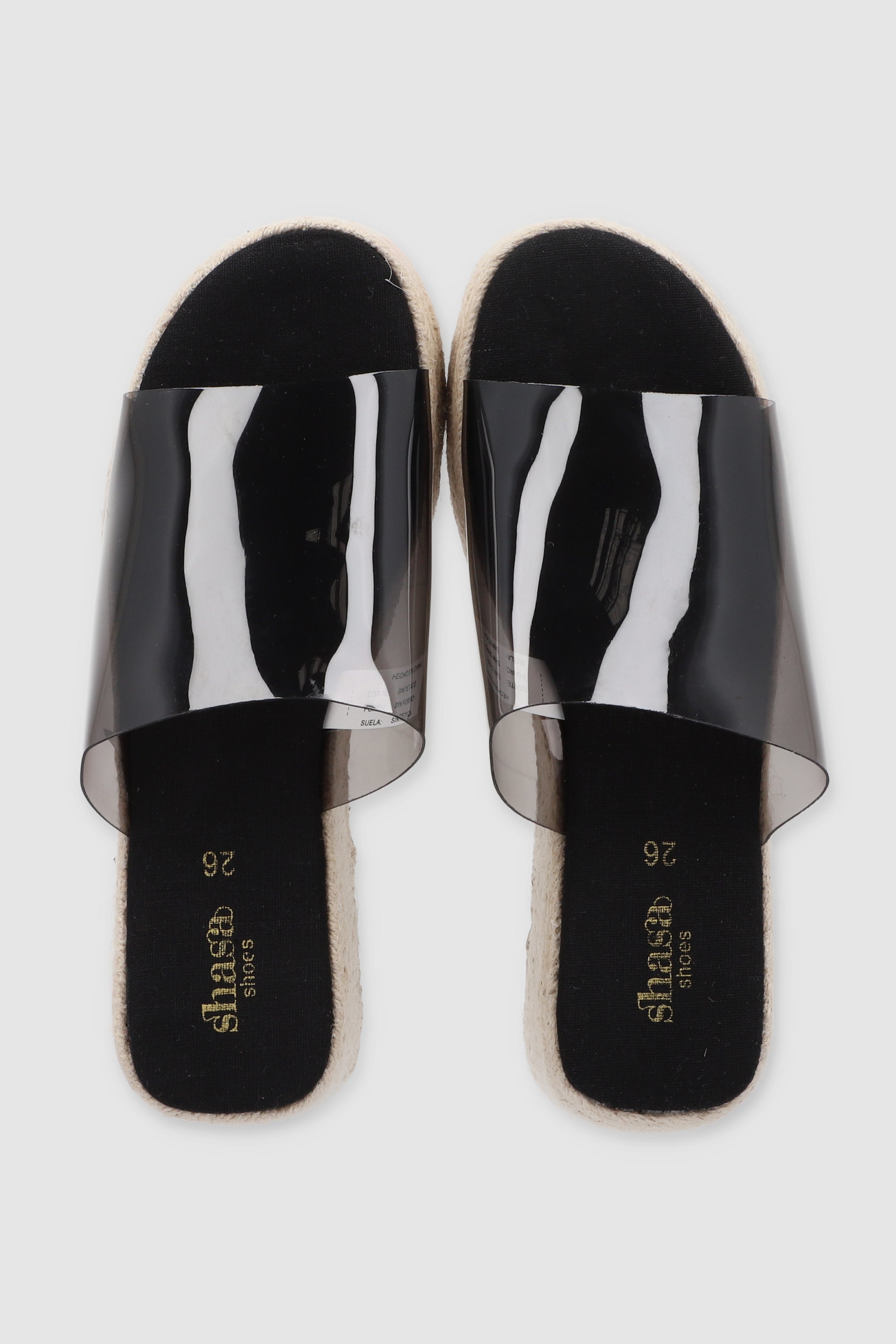 Wedge Tira Transparente NEGRO