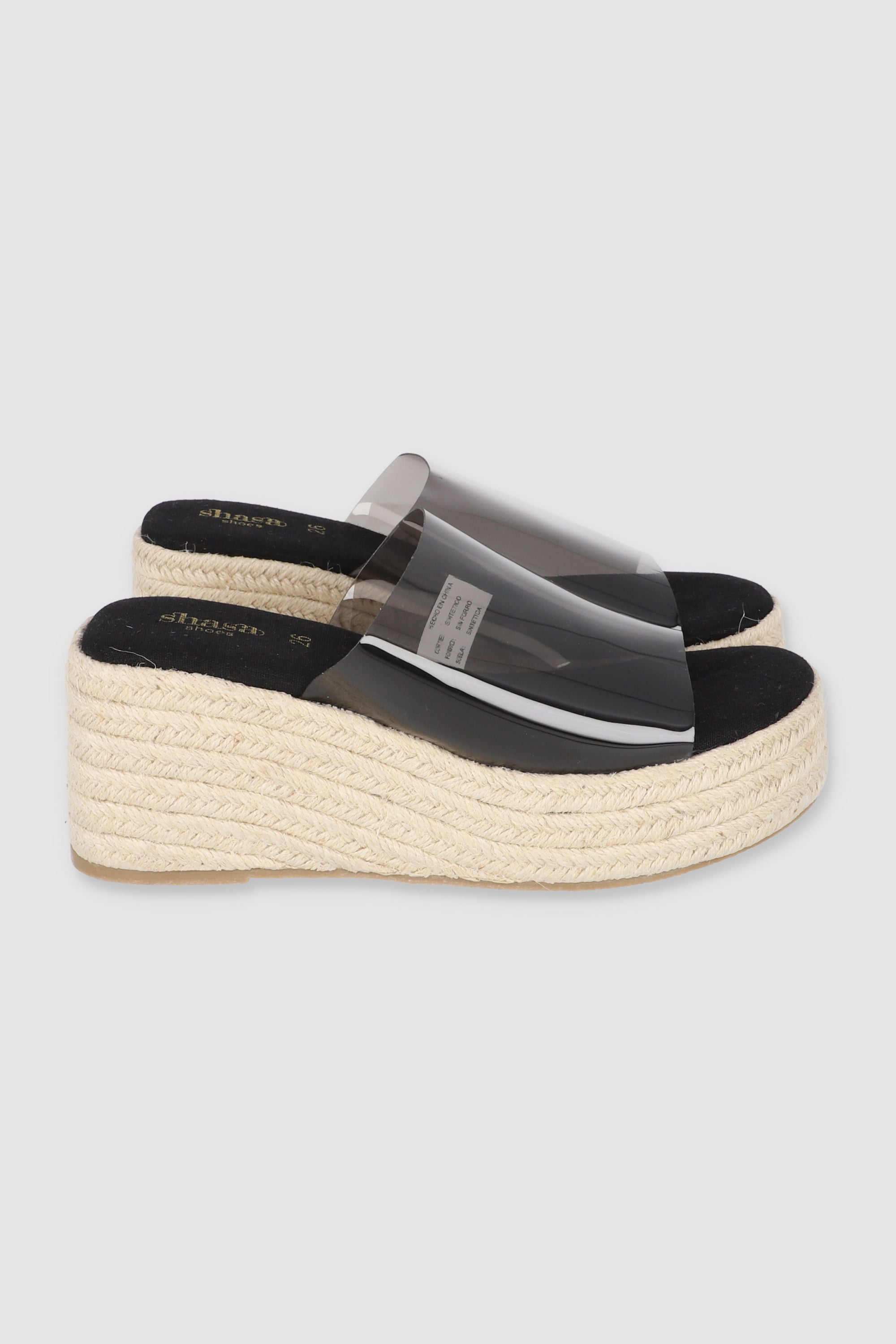 Wedge Tira Transparente NEGRO