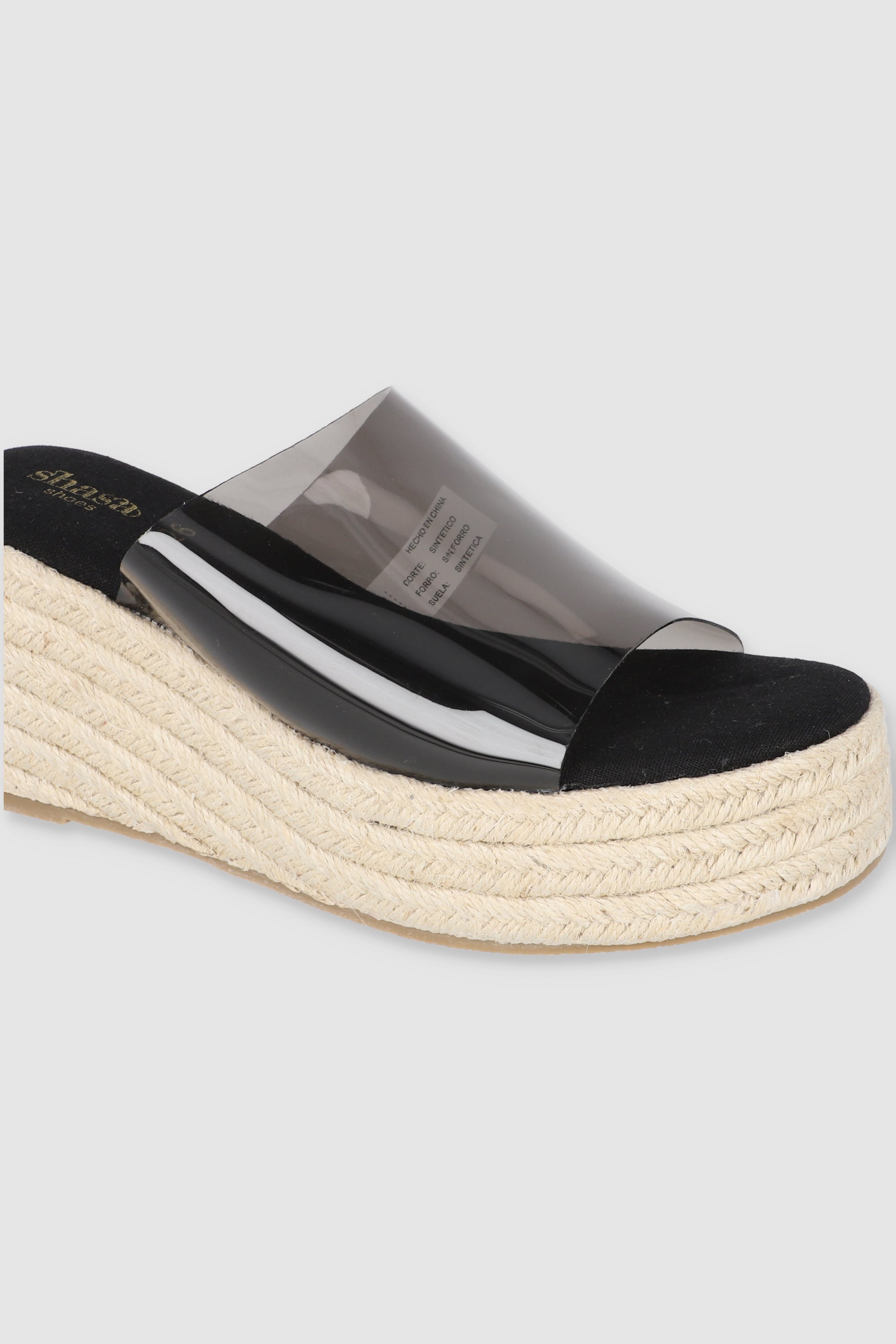 Wedge Tira Transparente NEGRO