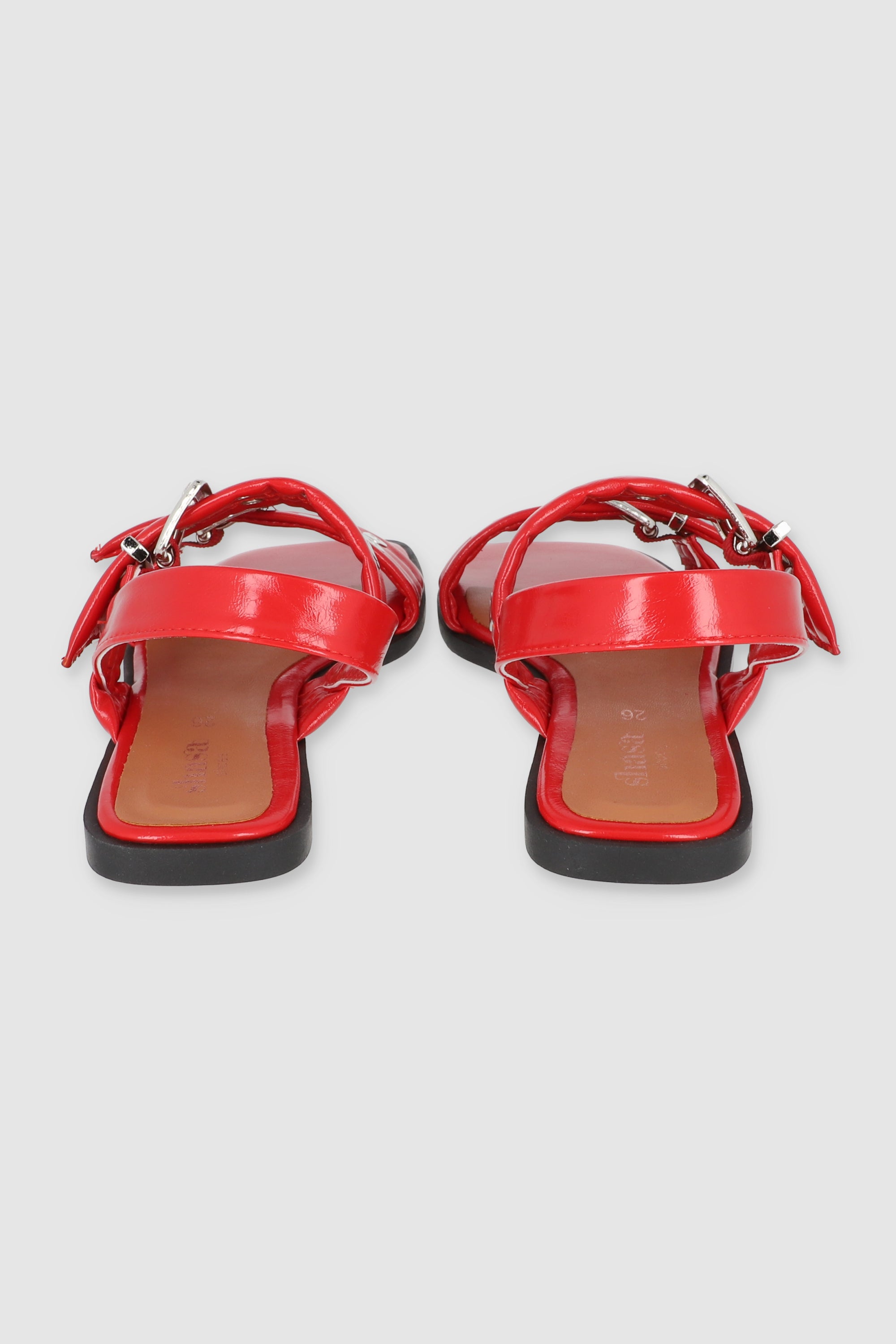 Sandalia hebilla doble eyelets slingback ROJO