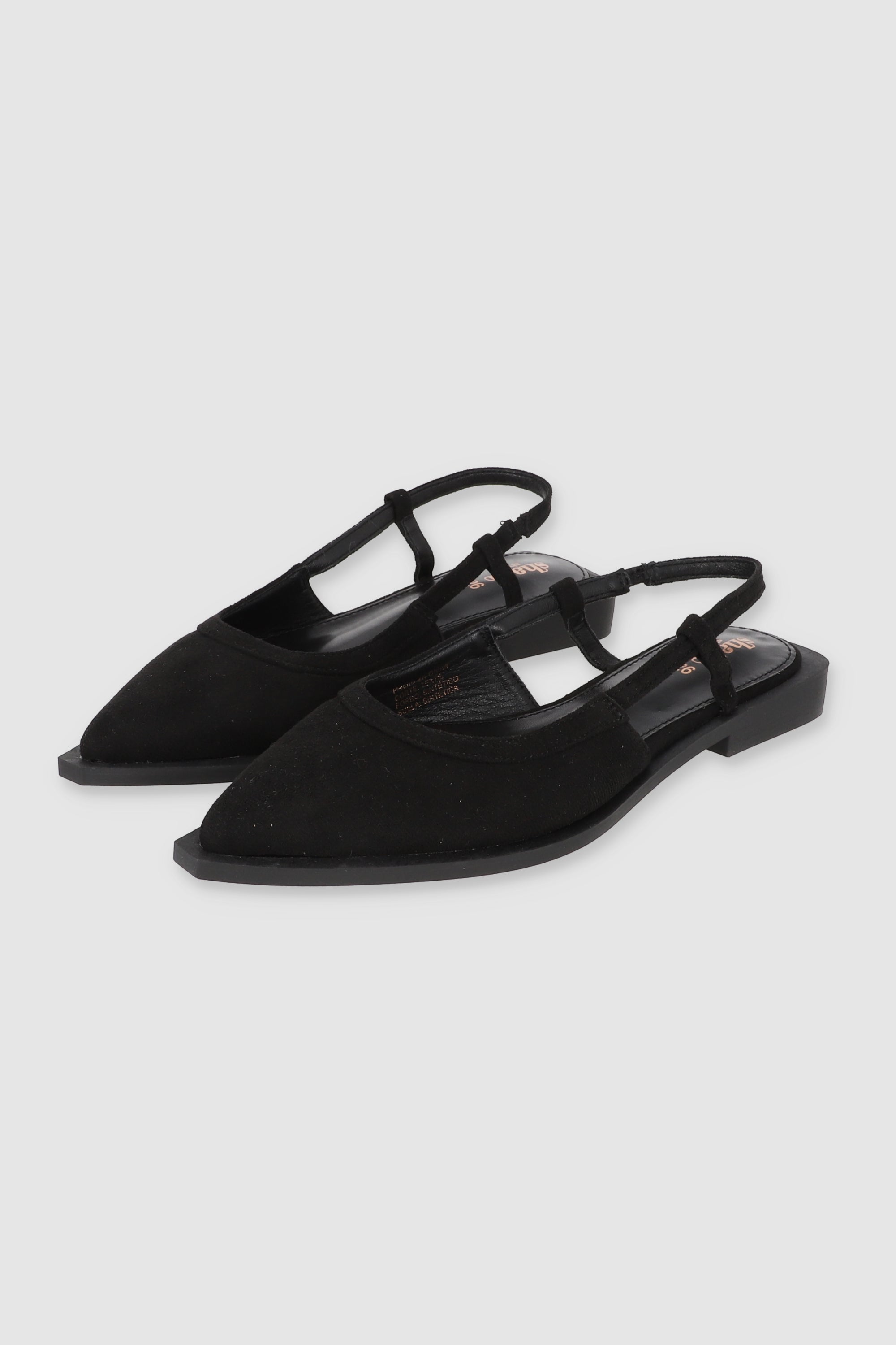 Flat puntal slingback NEGRO