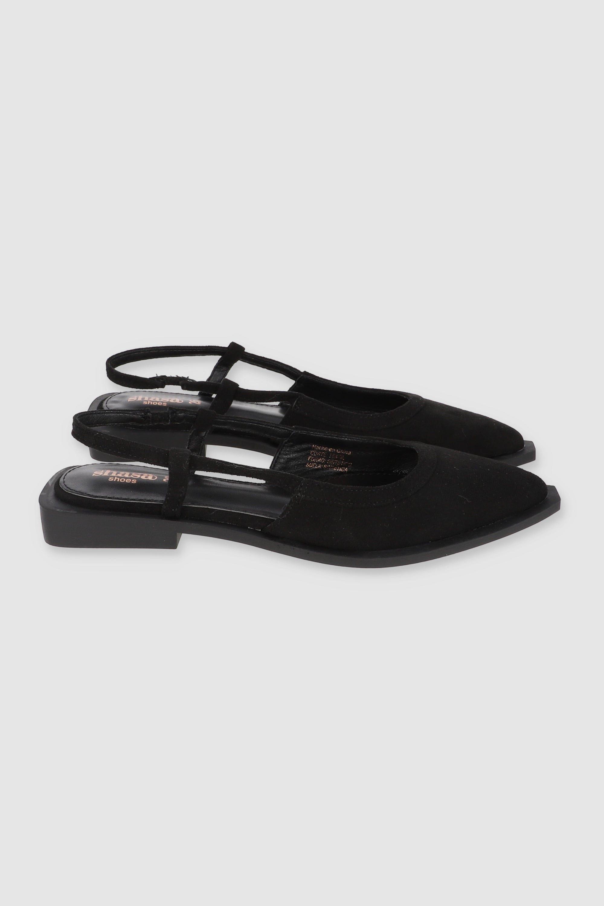 Flat puntal slingback NEGRO